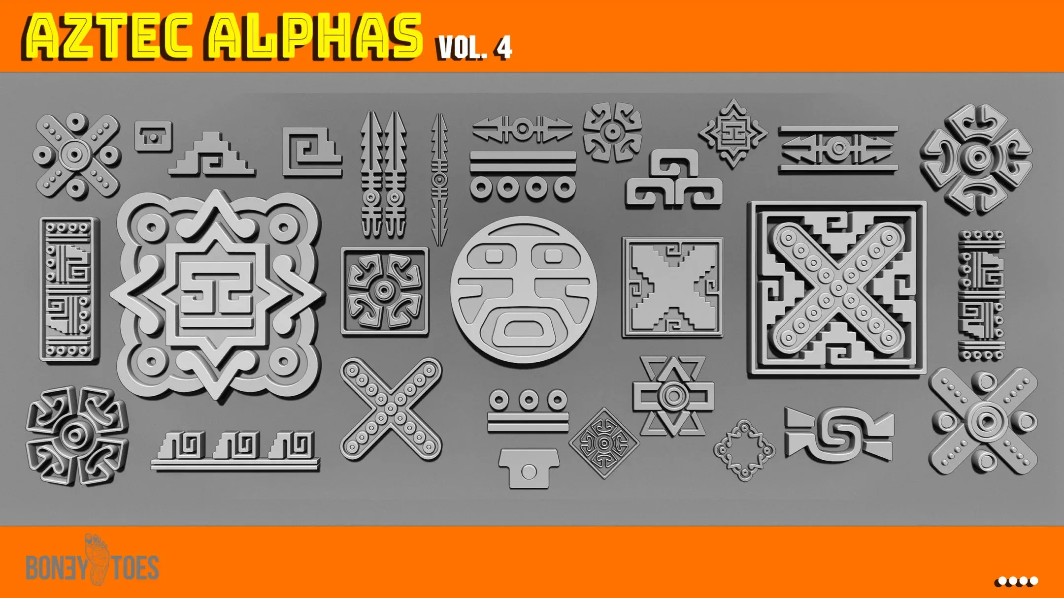 Aztec Alphas Brushes Volume 4