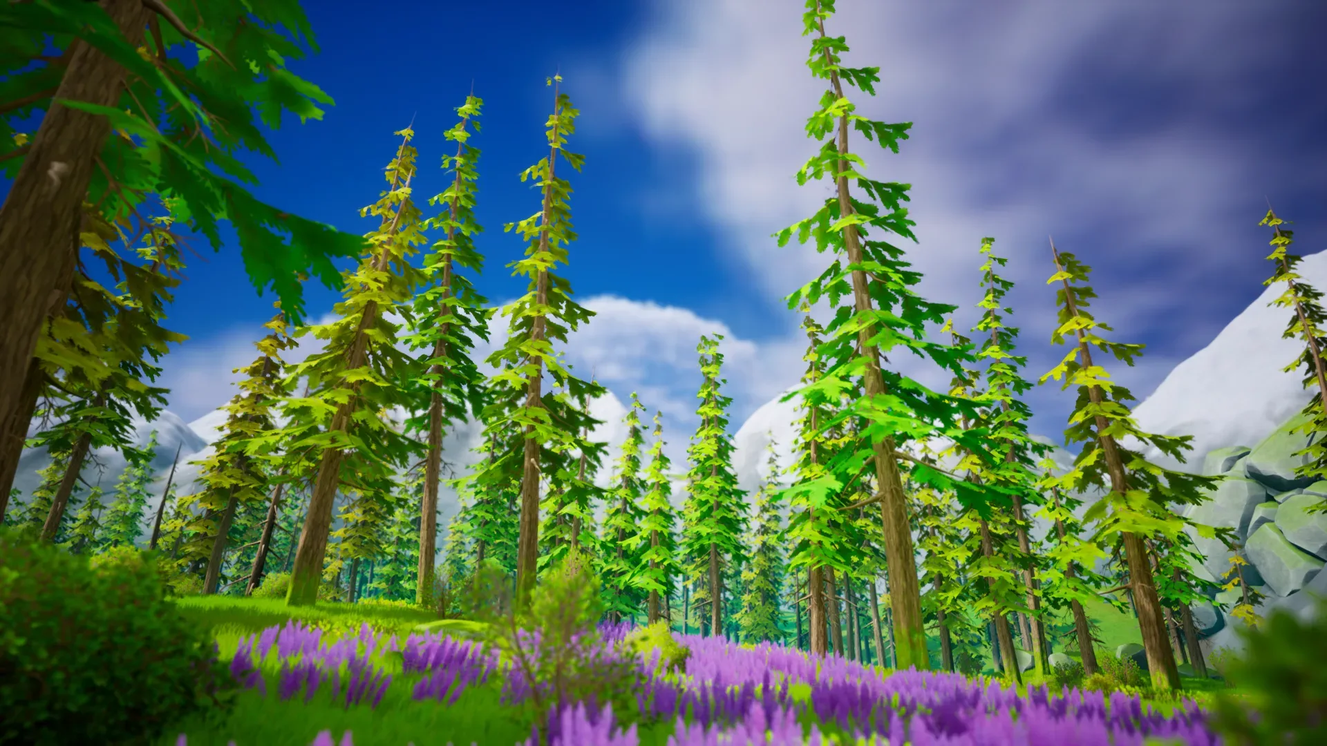 Stylized Pine Forest