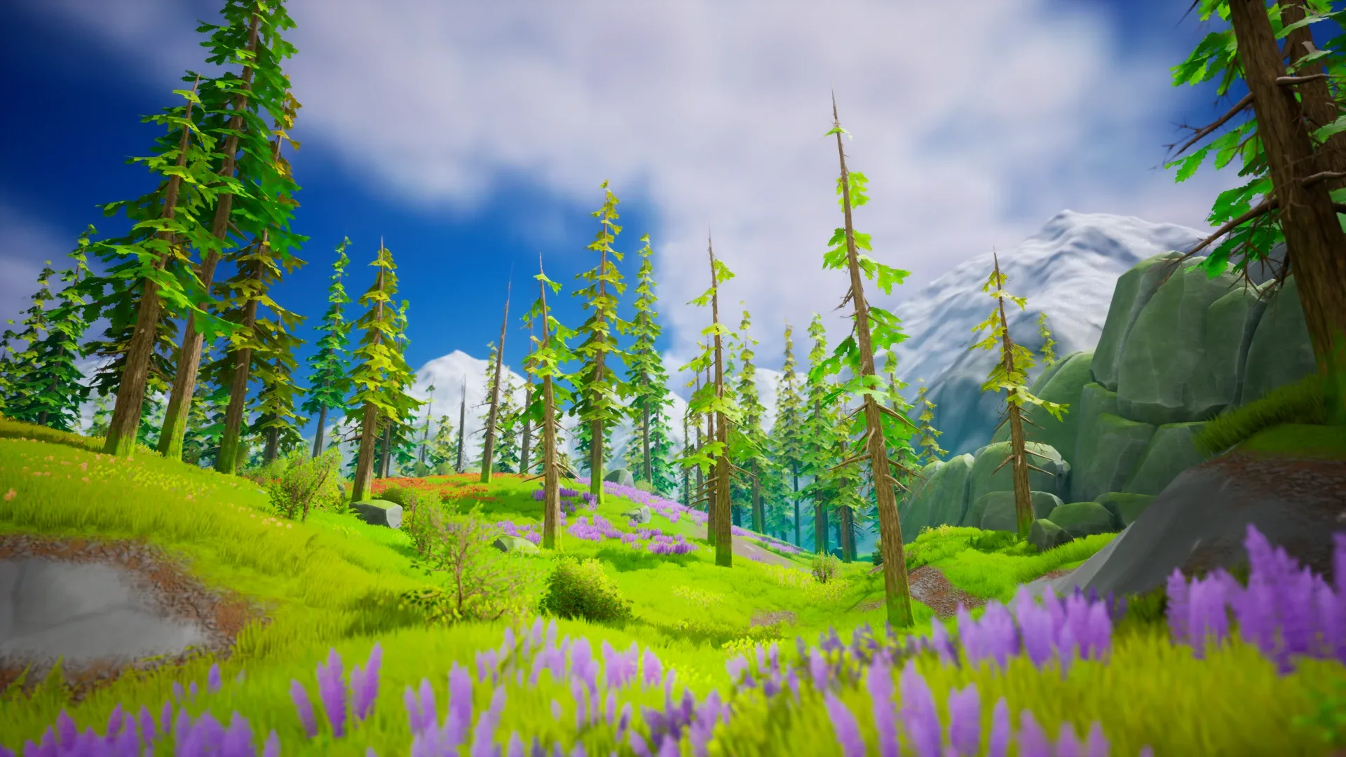 Stylized Pine Forest