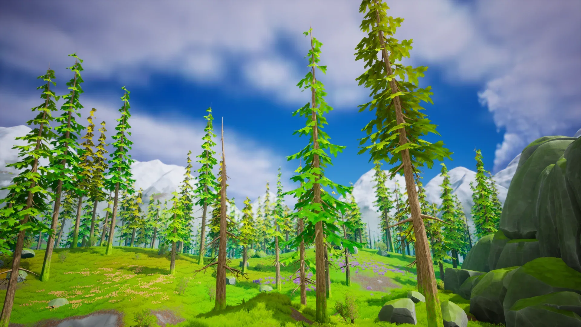 Stylized Pine Forest