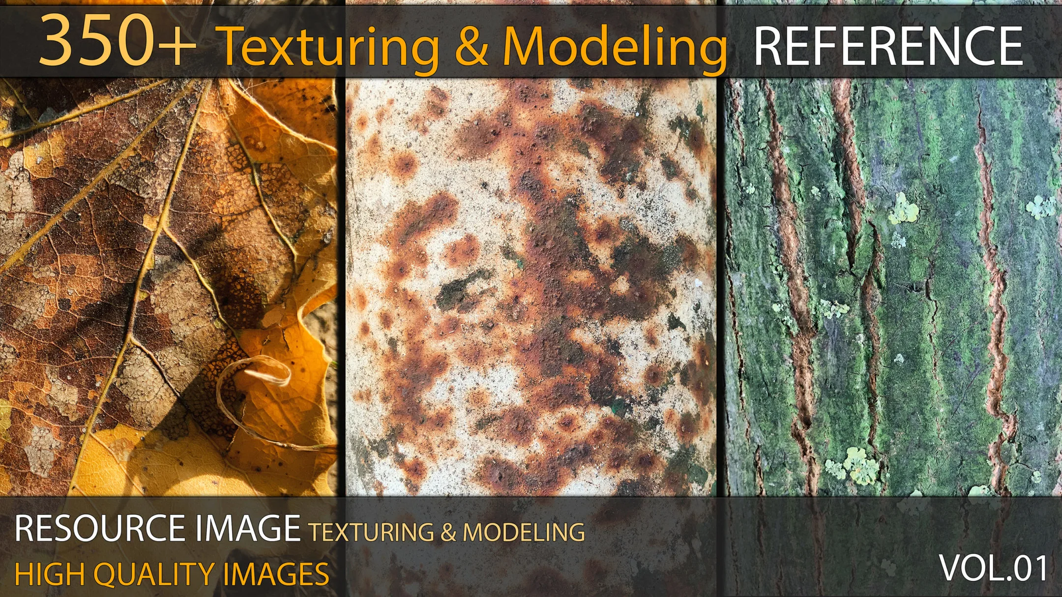 350+ Texturing & Modeling Reference - VOL 01