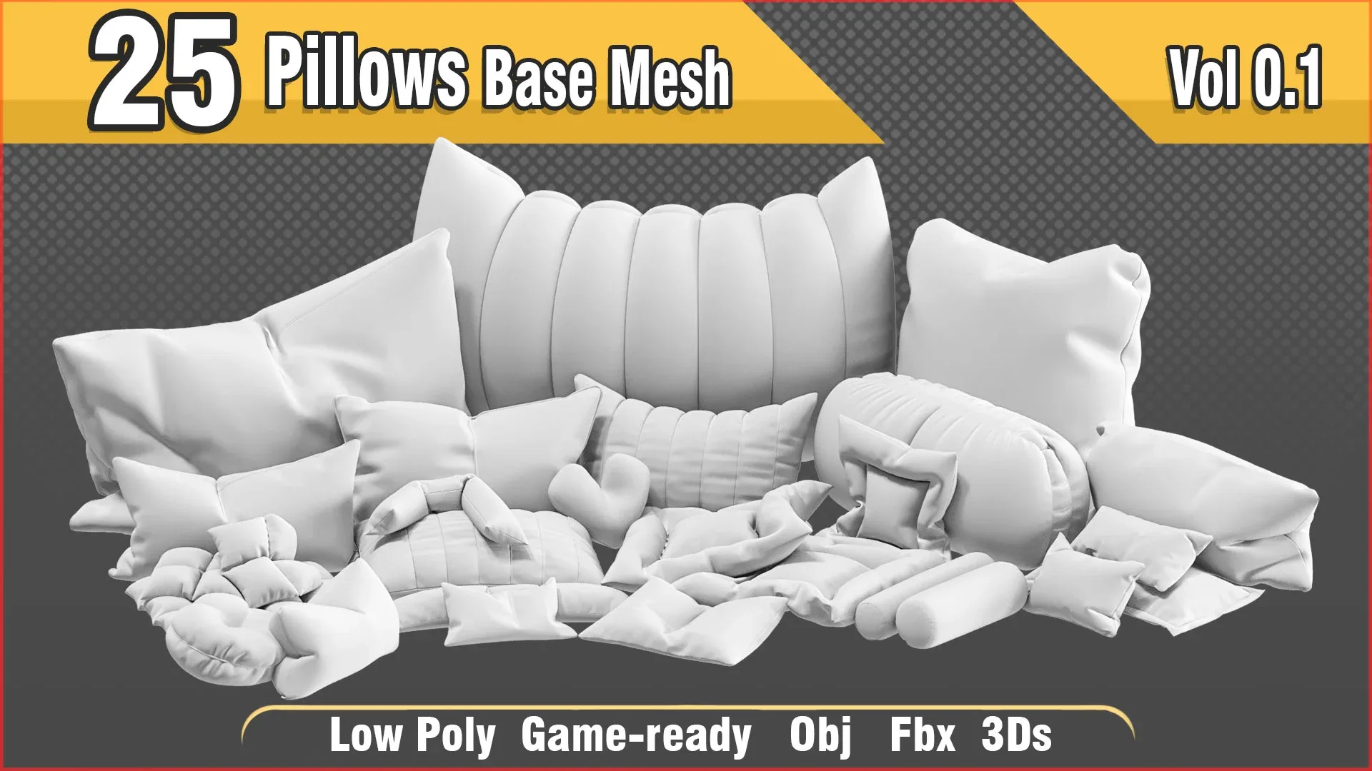 25 Pollow Base Mesh vol 0.1 - Lowpoly + uv