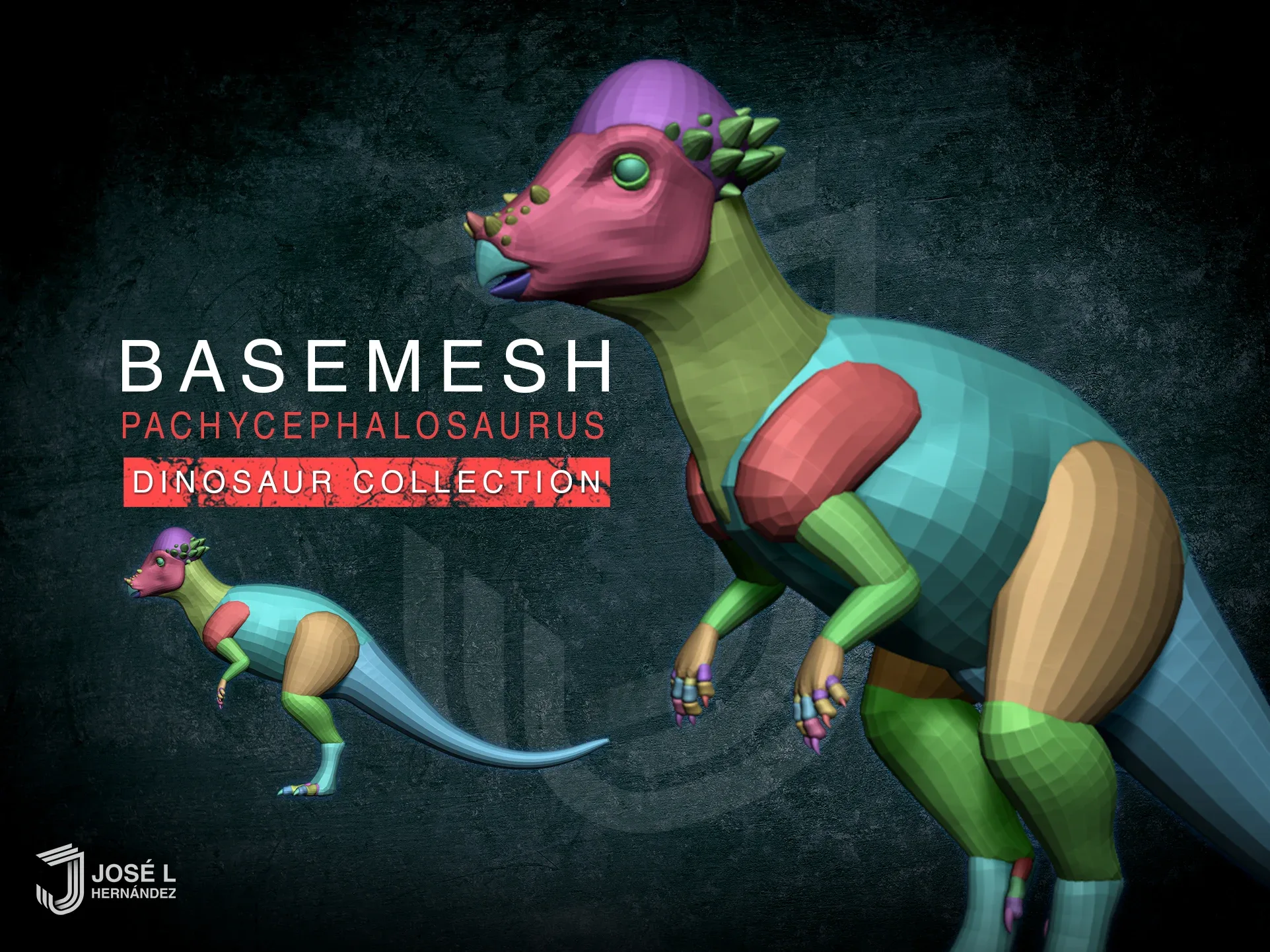 Basemesh Pachycephalosaurus