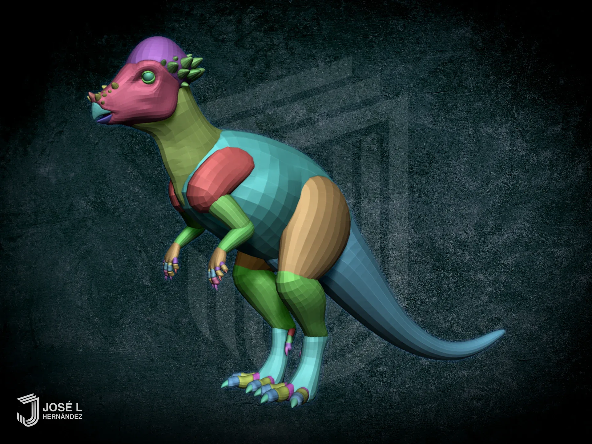 Basemesh Pachycephalosaurus