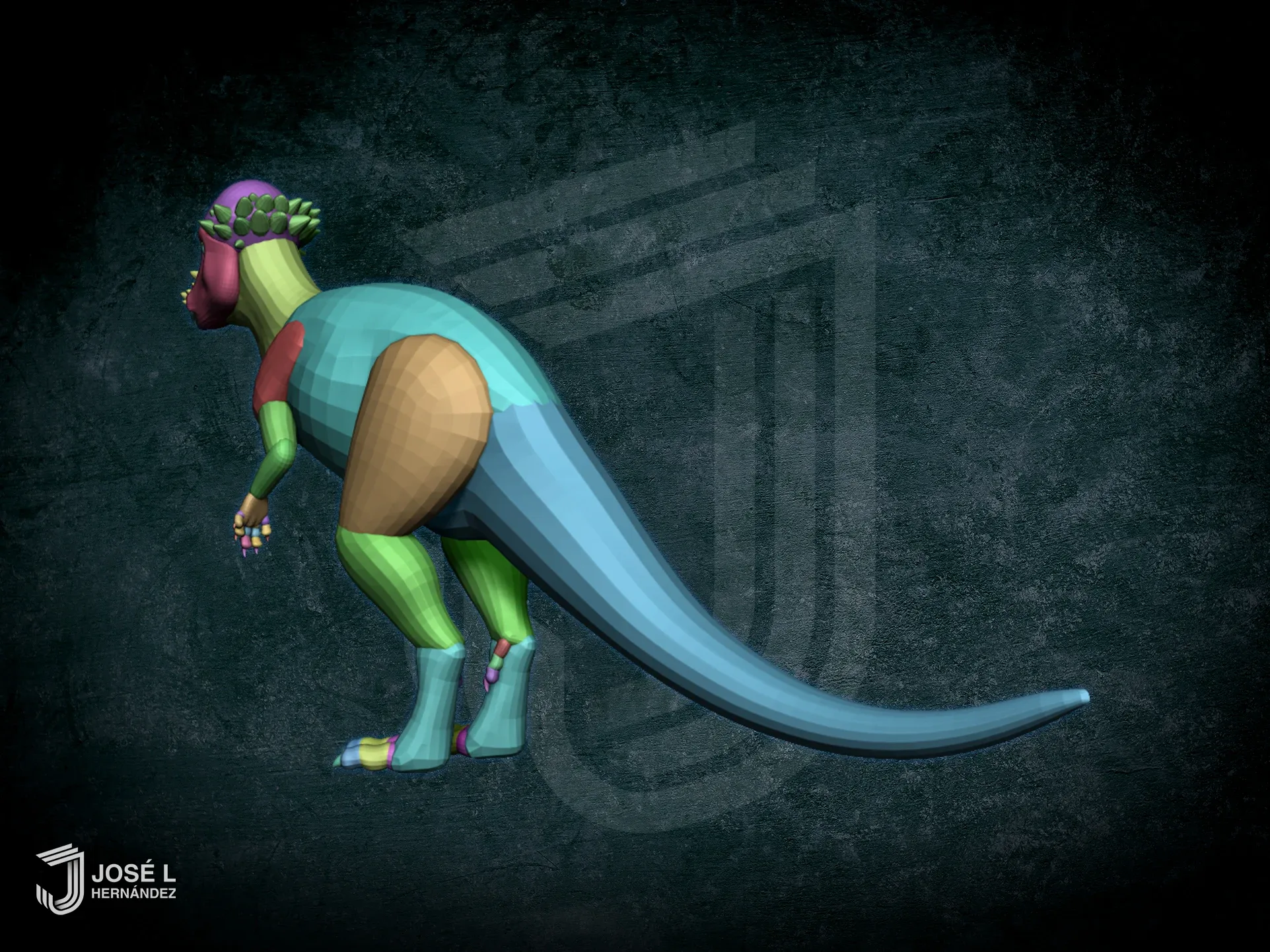 Basemesh Pachycephalosaurus