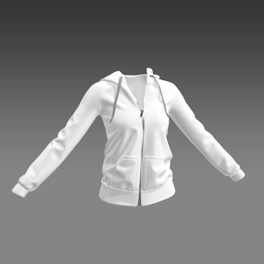 Ladies Hoodie in Marvelous Designer