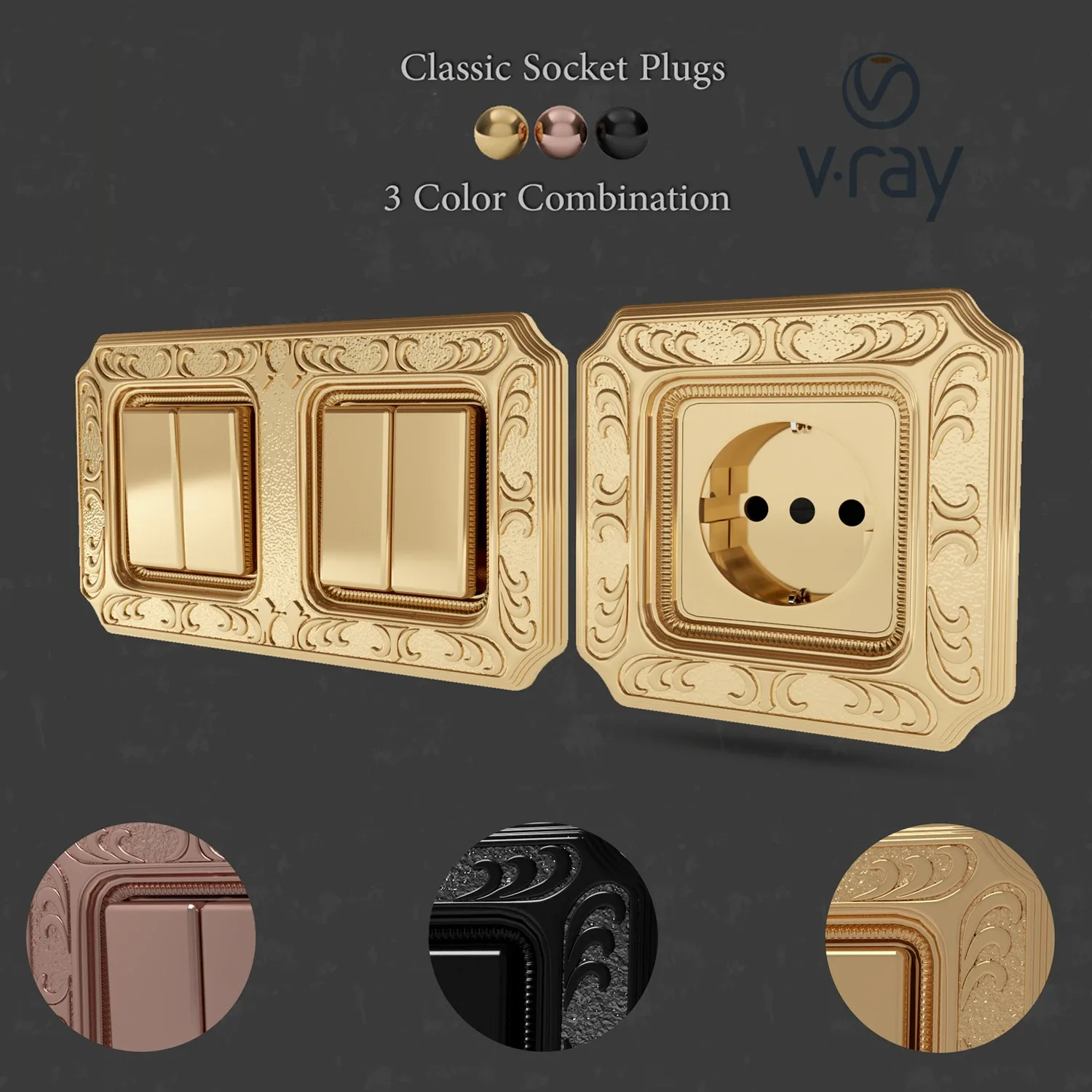 Classic plug sockets and switches