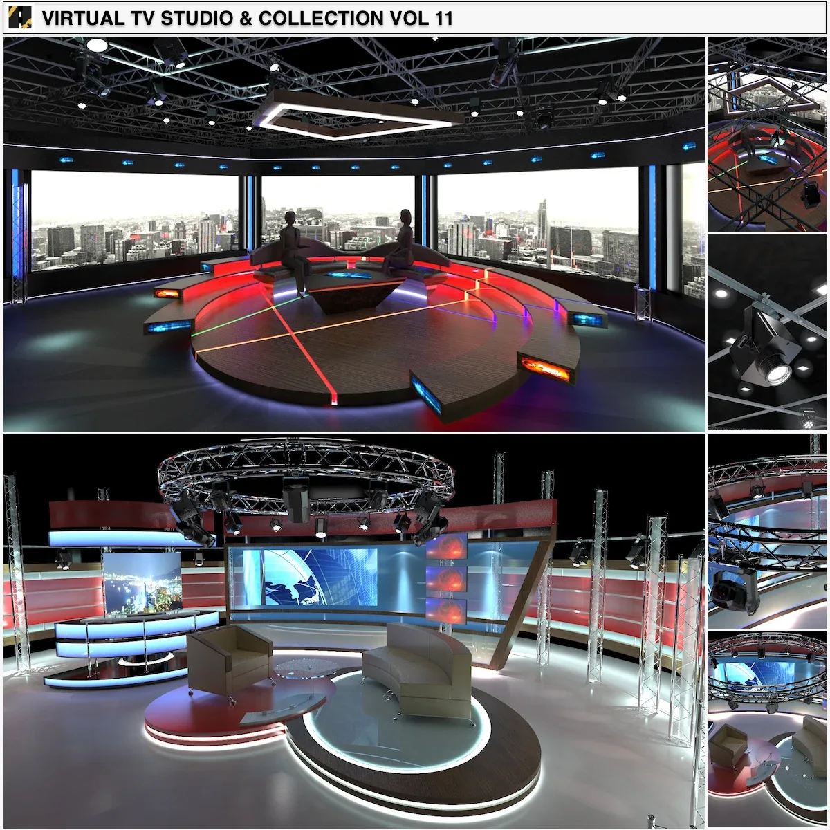 Virtual TV Studio Chat Sets Collection 11