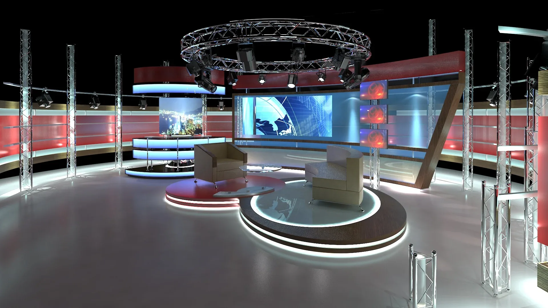 Virtual TV Studio Chat Sets Collection 11