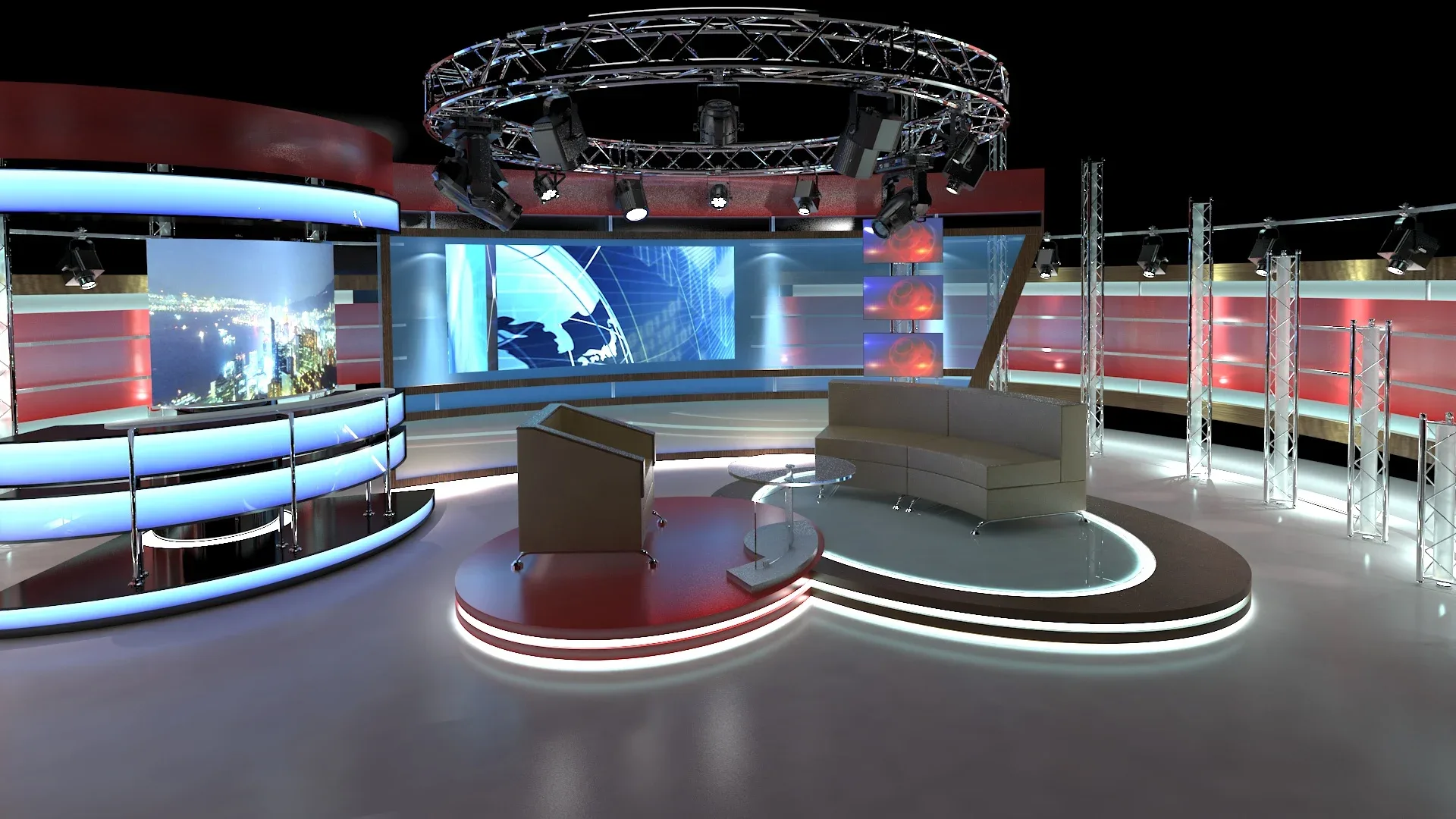 Virtual TV Studio Chat Sets Collection 12