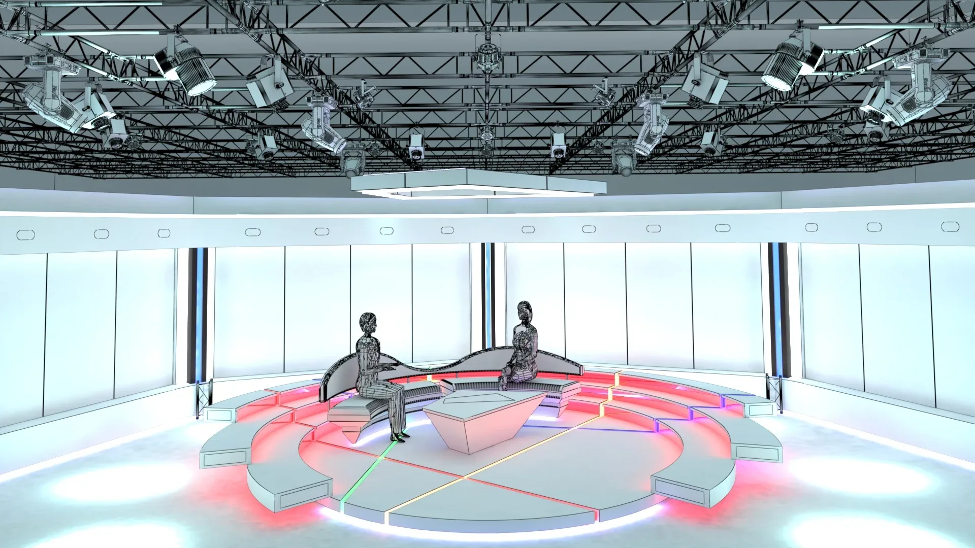 Virtual TV Studio Chat Sets Collection 12