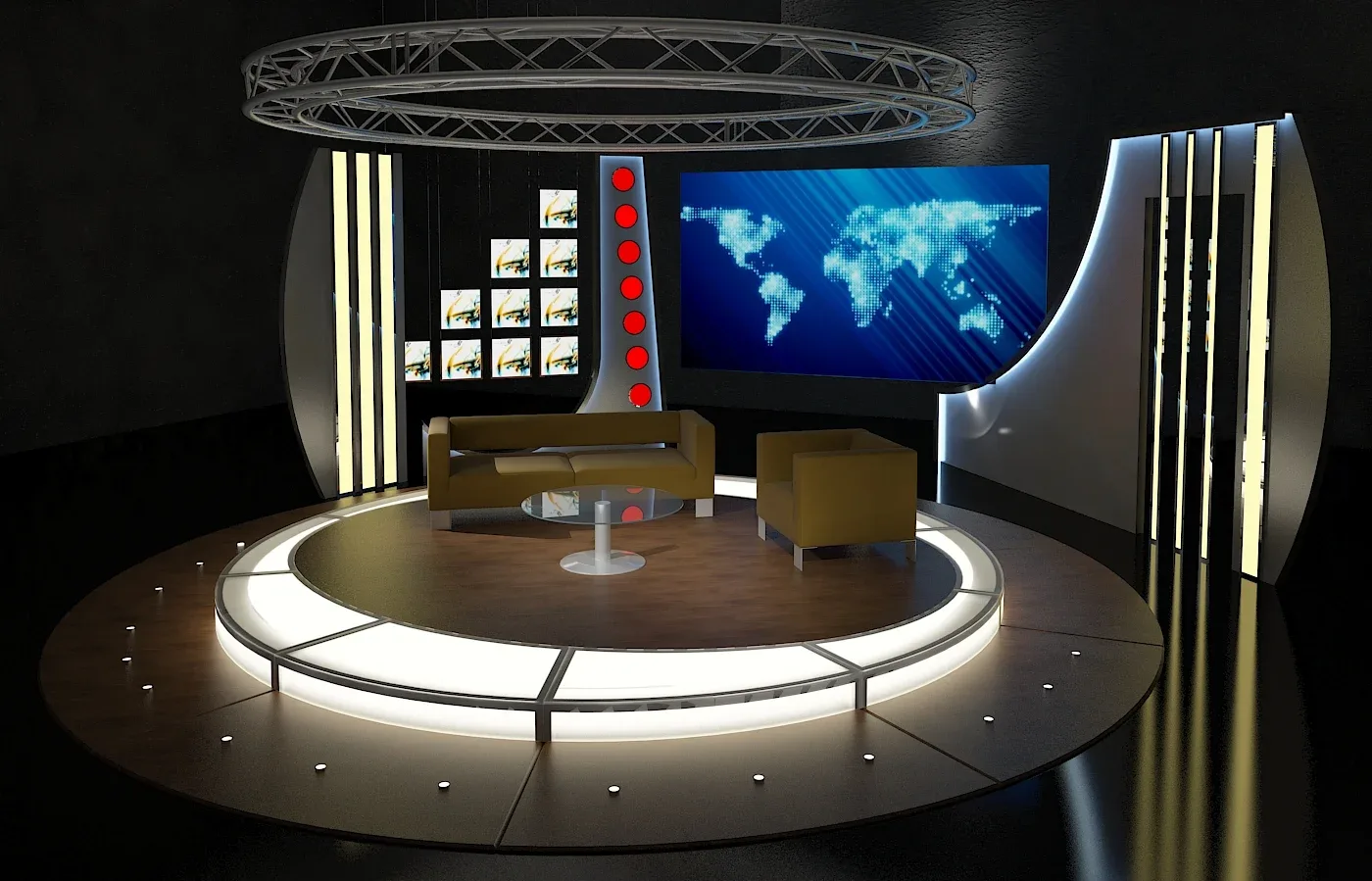 Virtual TV Studio Chat Sets Collection 12
