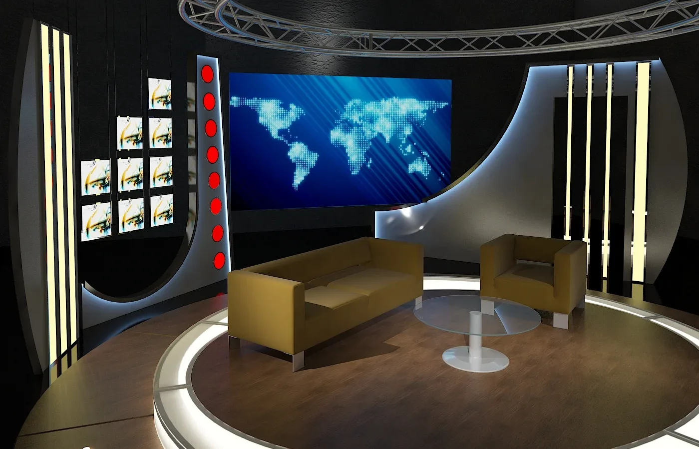 Virtual TV Studio Chat Sets Collection 12