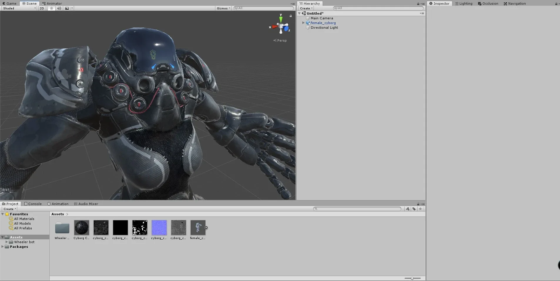 Female Cyborg - PBR Game Character