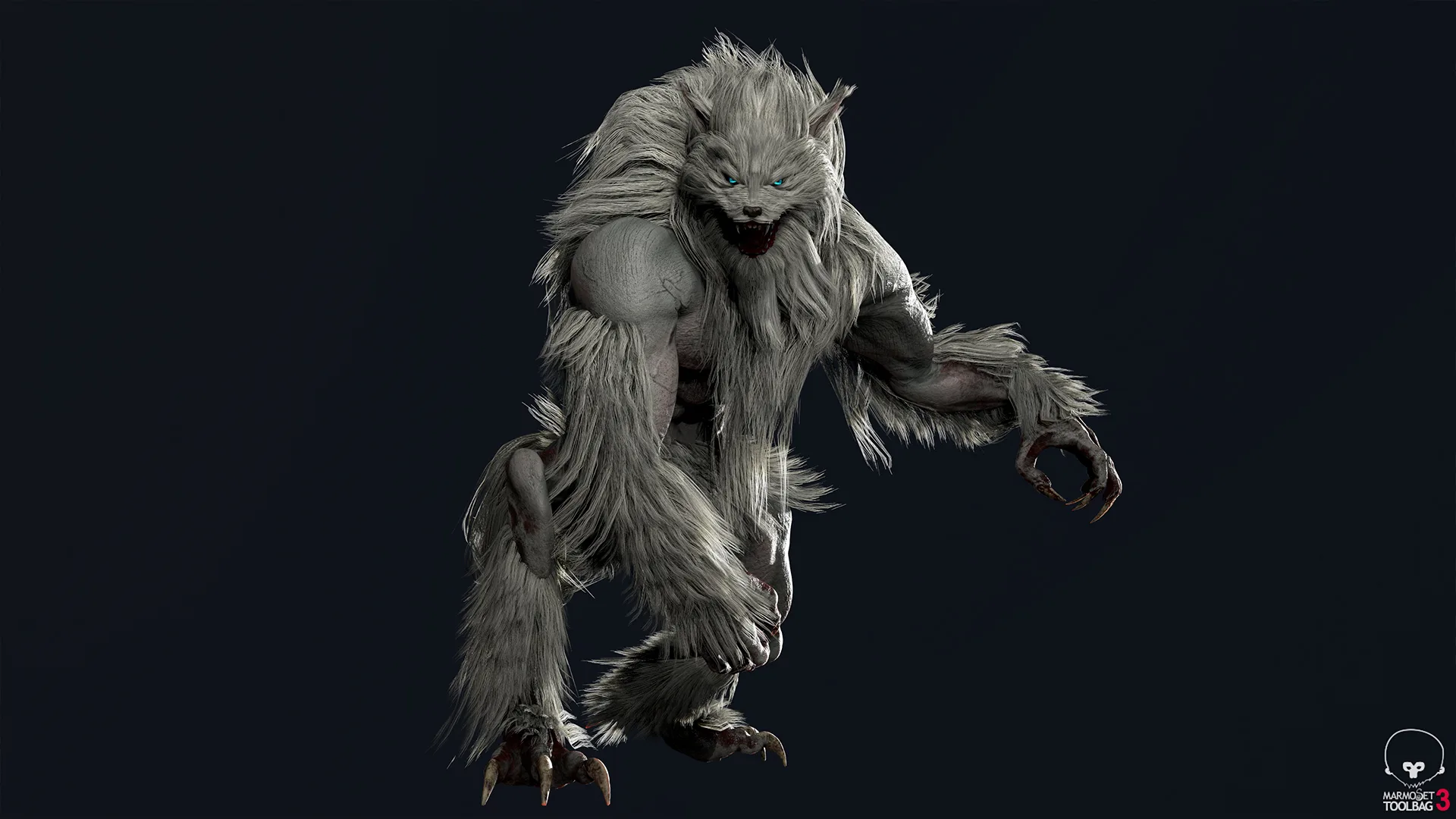 Wolfman - Game Ready Low-poly 3D model