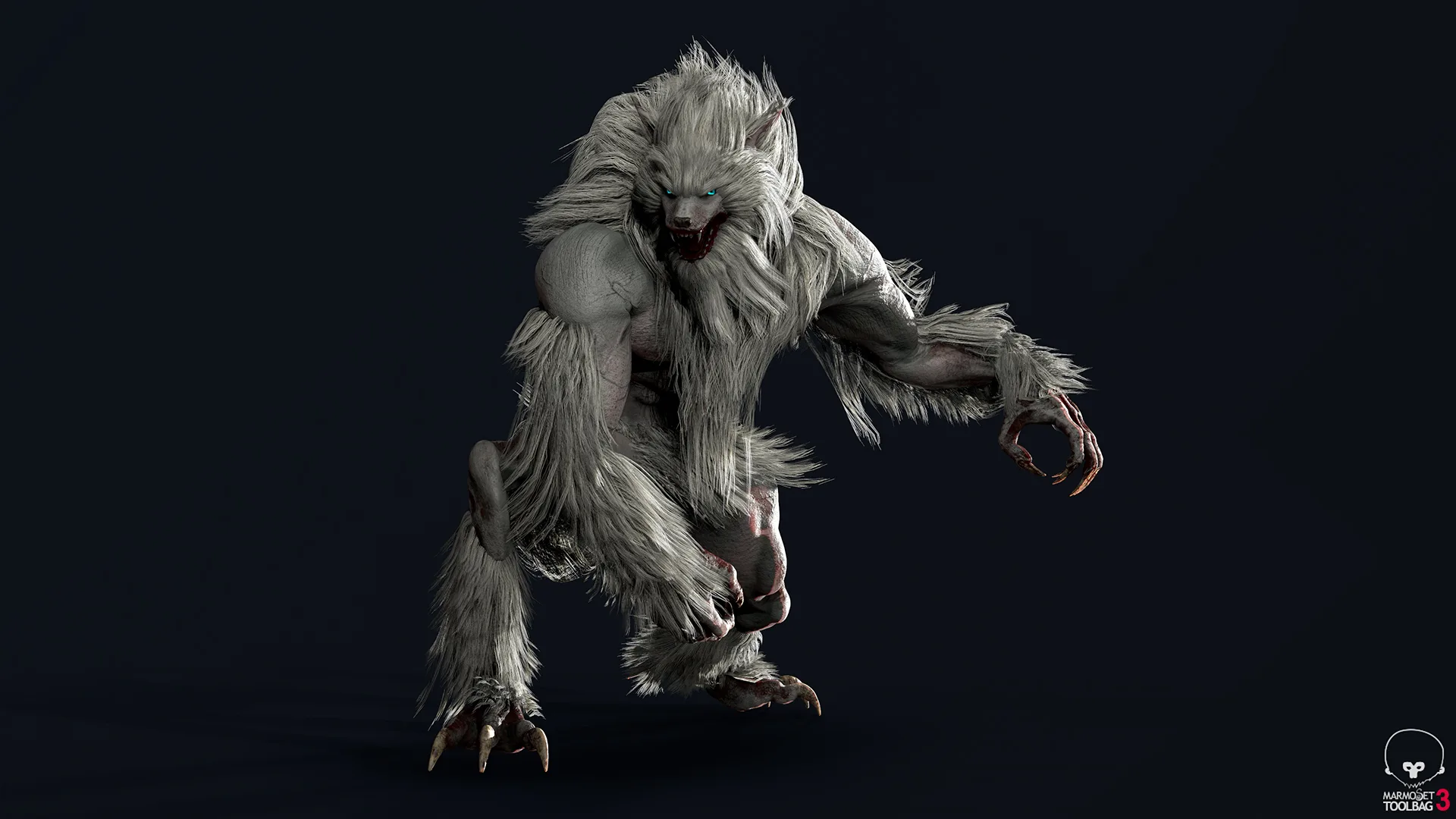 Wolfman - Game Ready Low-poly 3D model