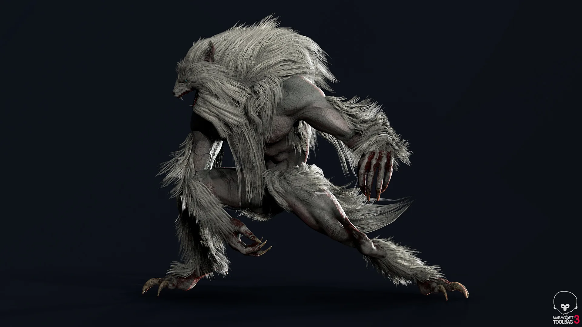 Wolfman - Game Ready Low-poly 3D model