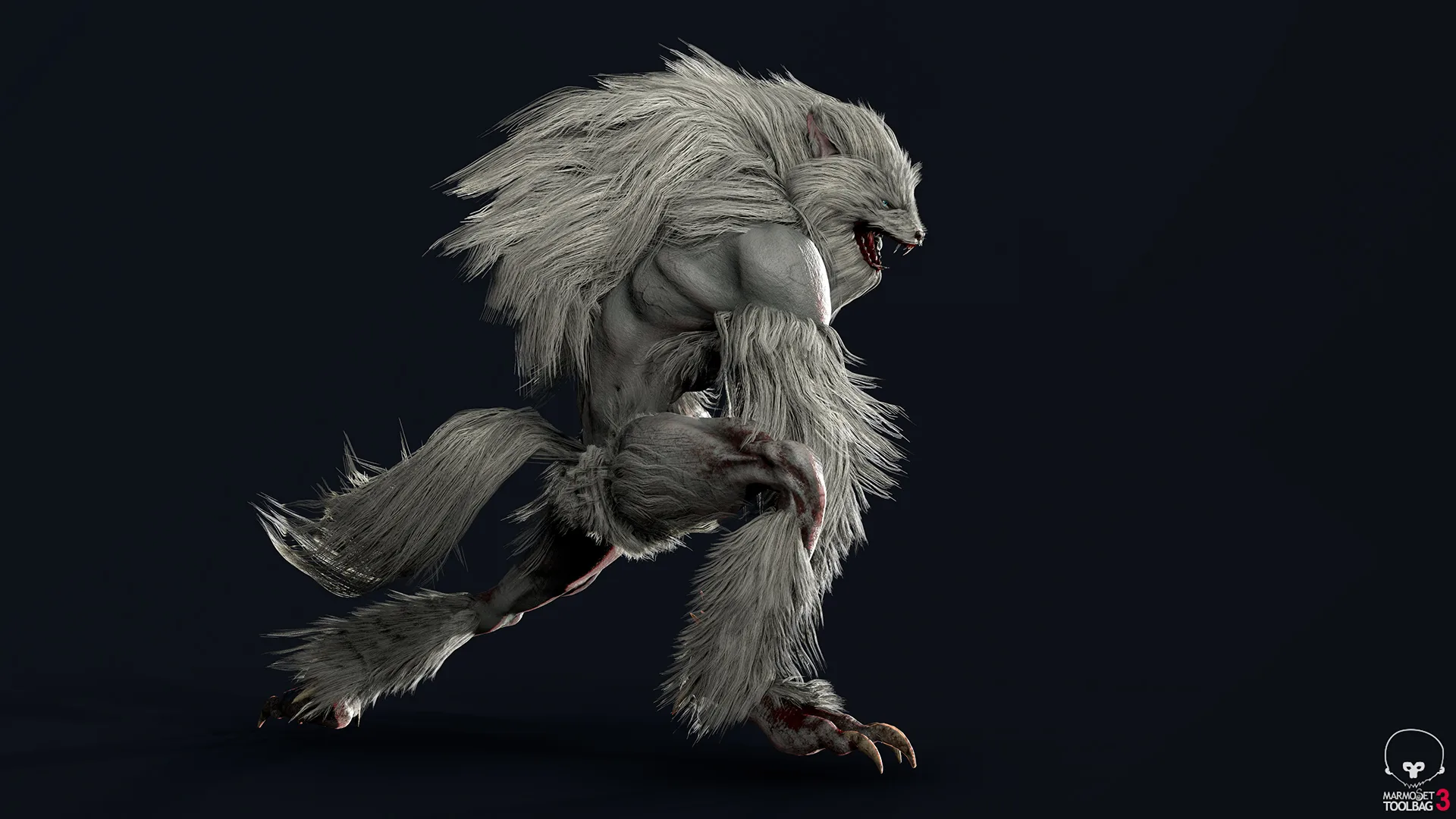 Wolfman - Game Ready Low-poly 3D model