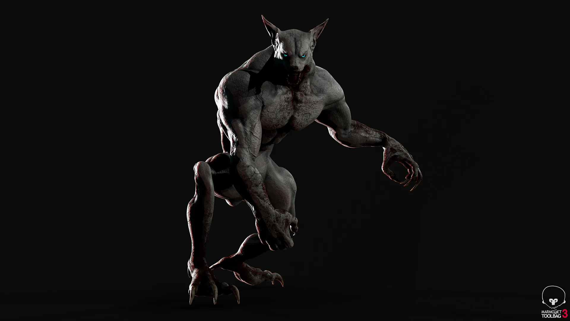 Wolfman - Game Ready Low-poly 3D model