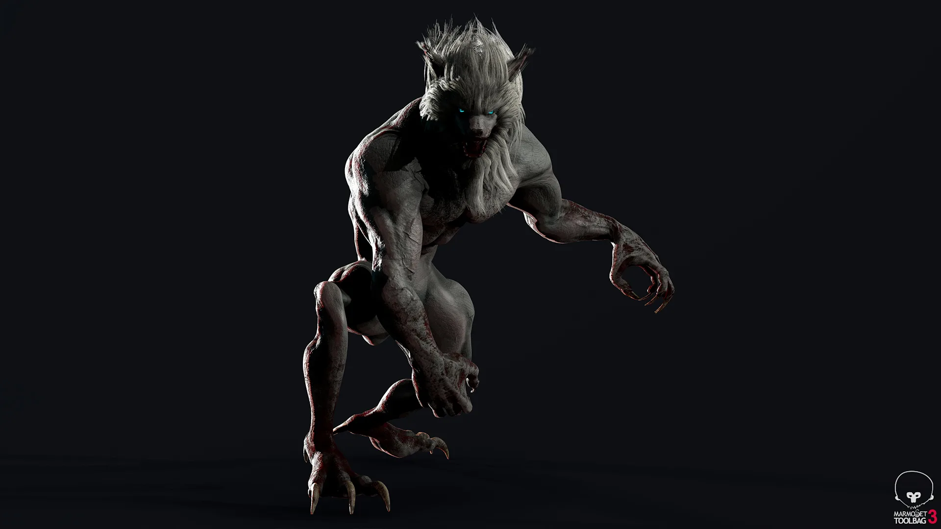 Wolfman - Game Ready Low-poly 3D model