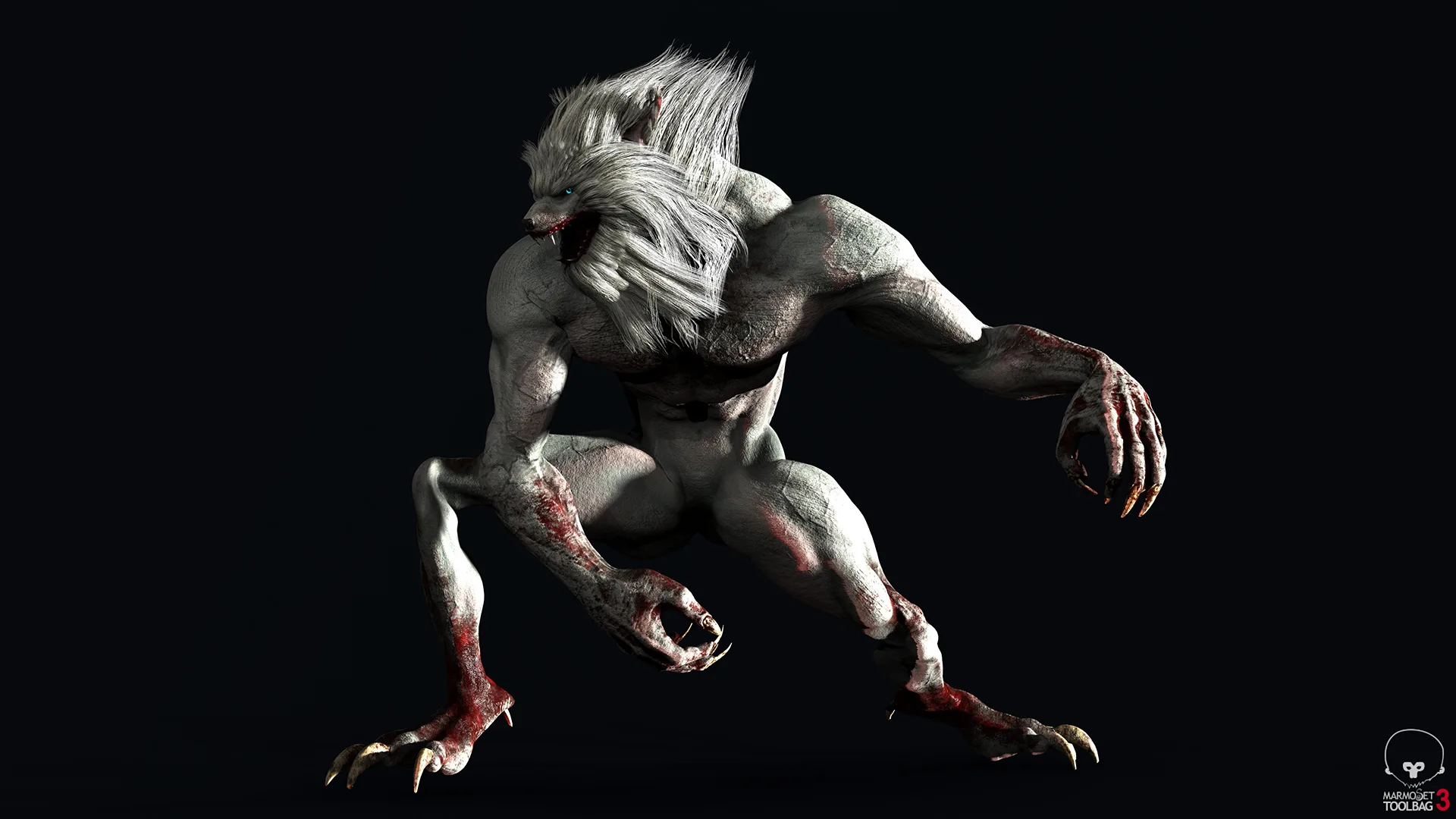 Wolfman - Game Ready Low-poly 3D model