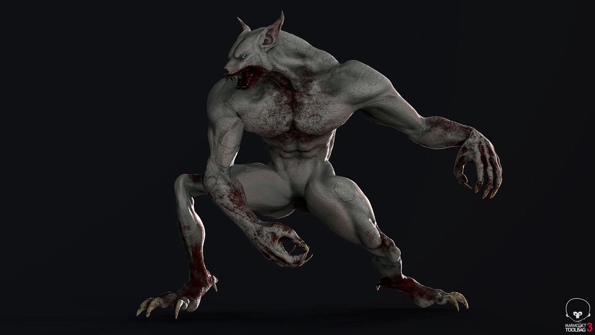 Wolfman - Game Ready Low-poly 3D model