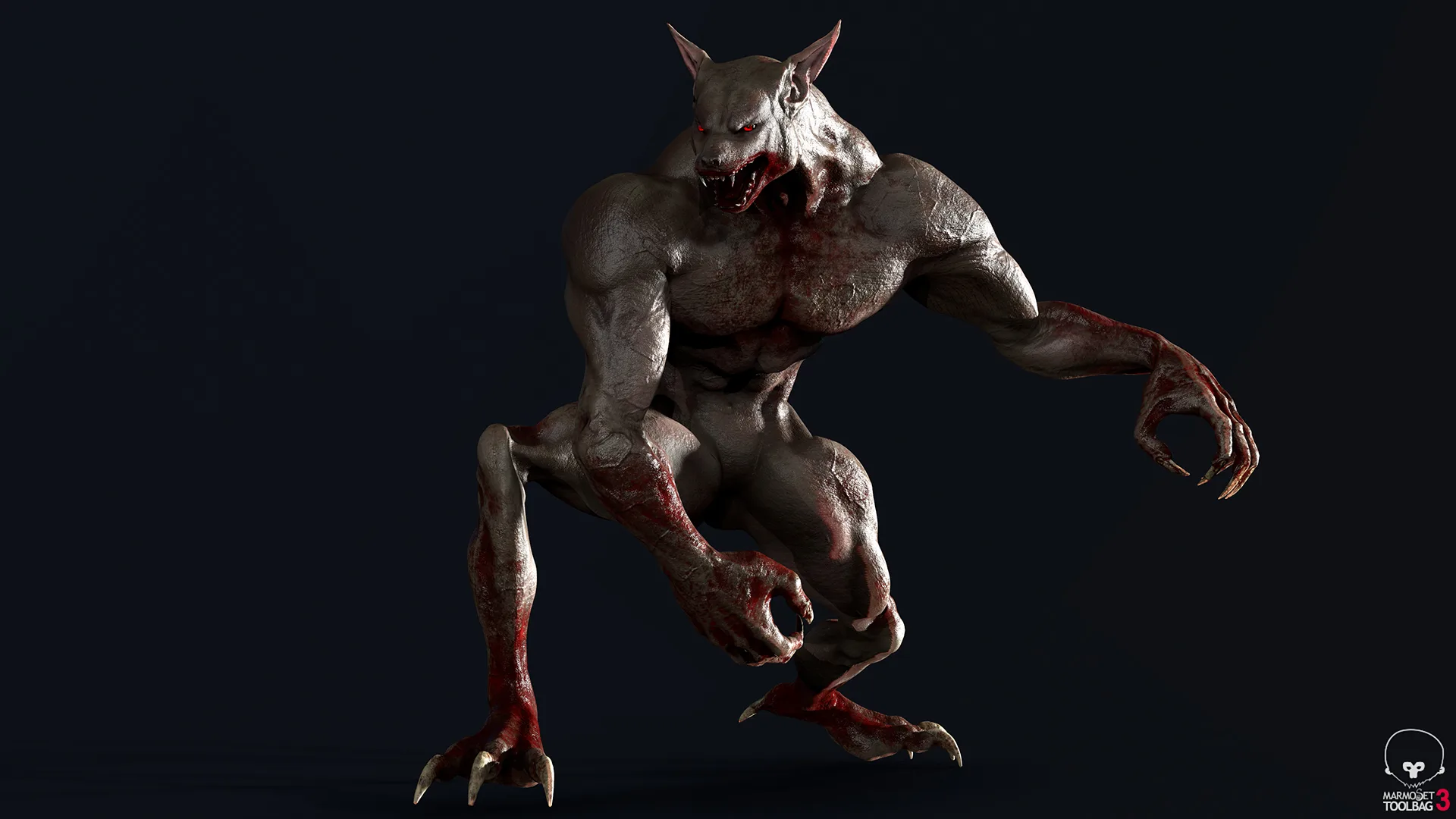 Wolfman - Game Ready Low-poly 3D model