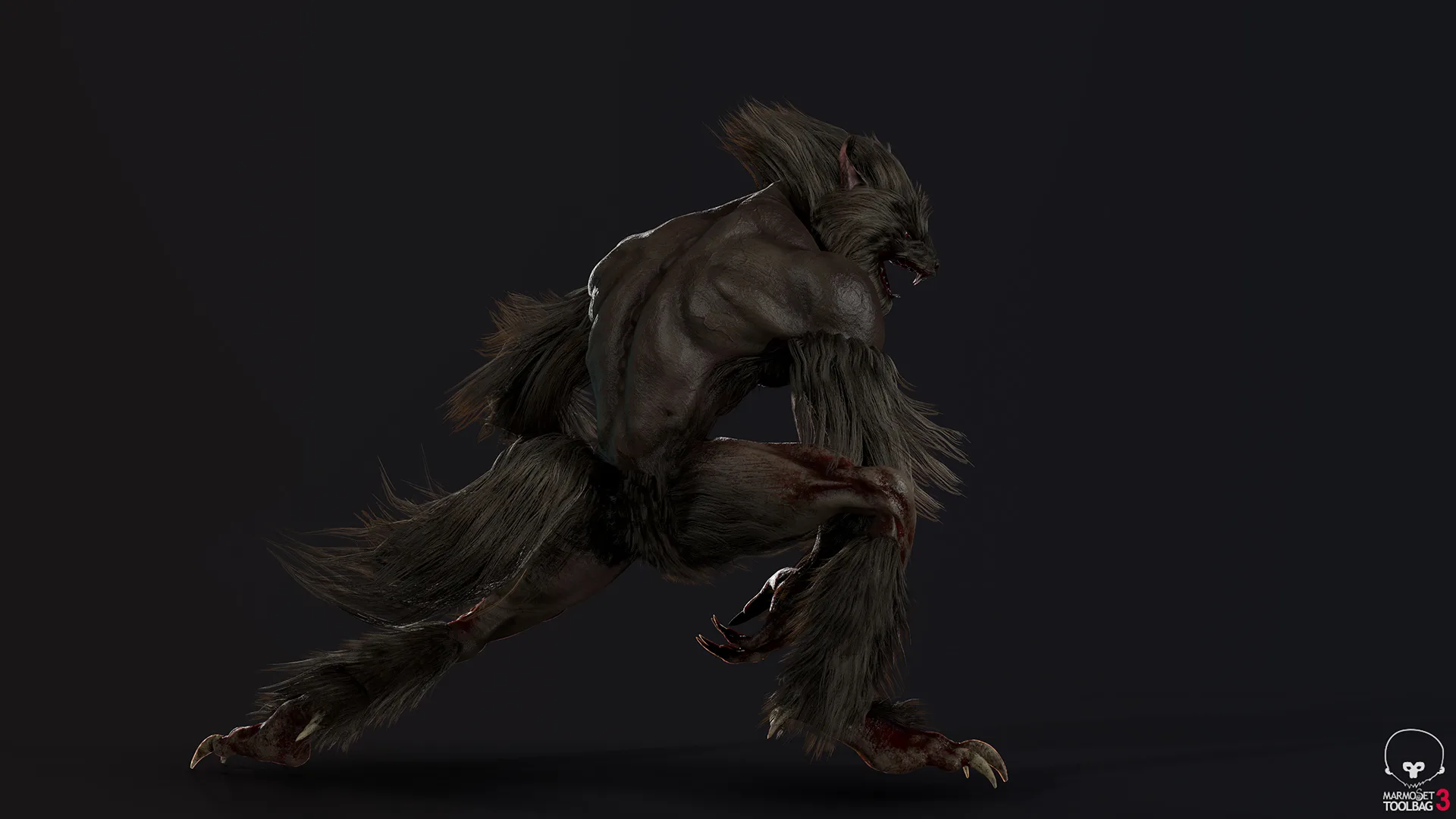 Wolfman - Game Ready Low-poly 3D model