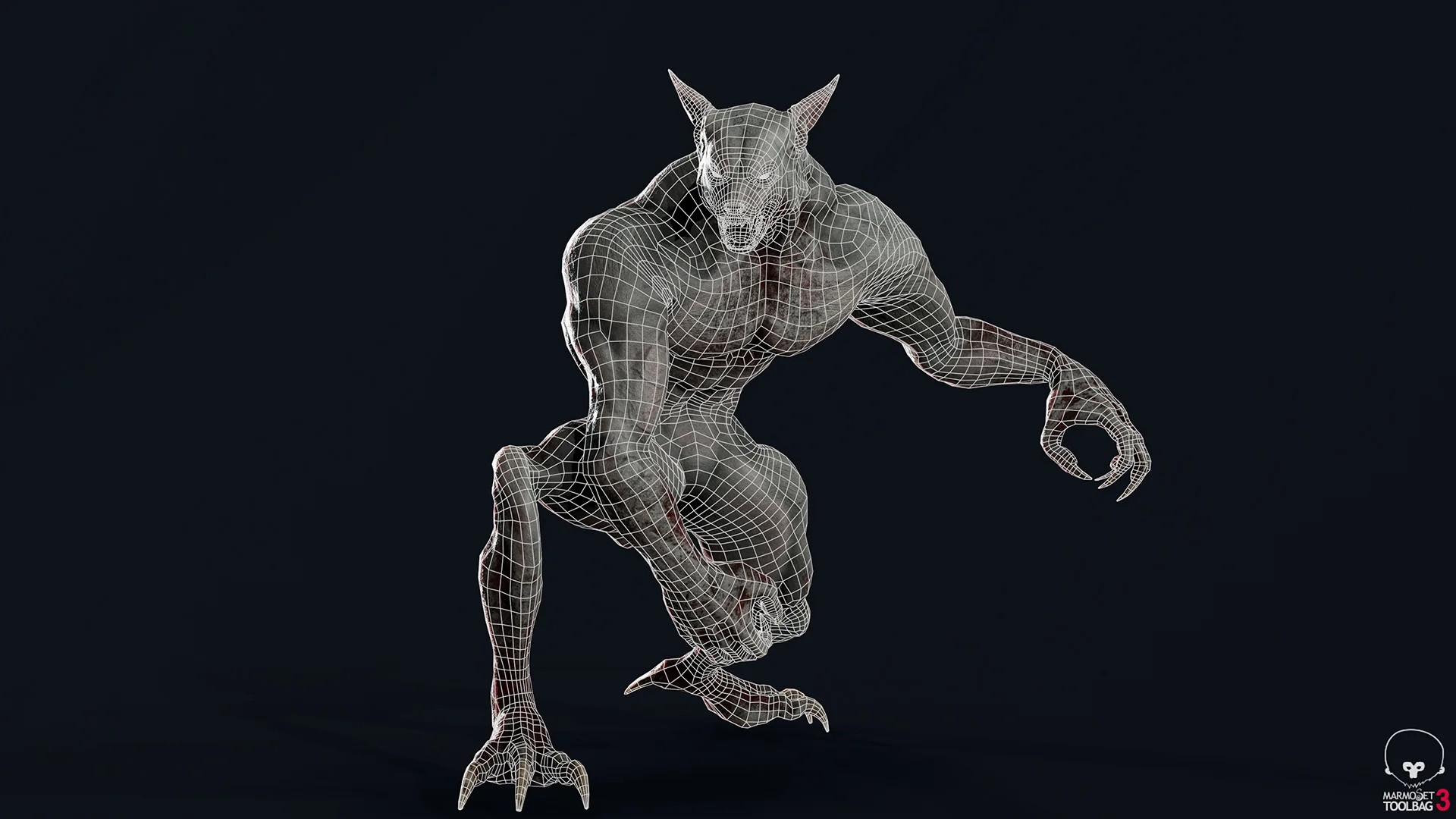 Wolfman - Game Ready Low-poly 3D model