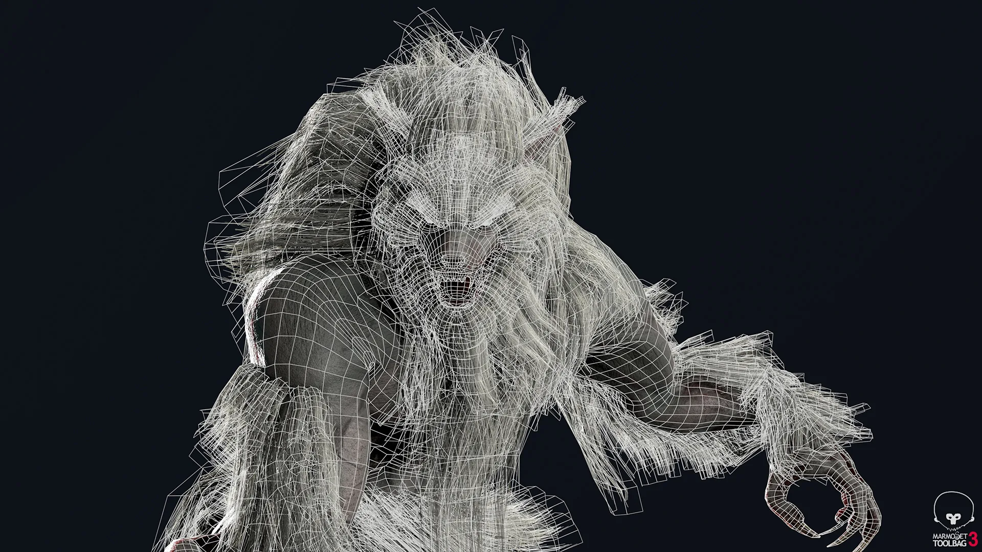 Wolfman - Game Ready Low-poly 3D model