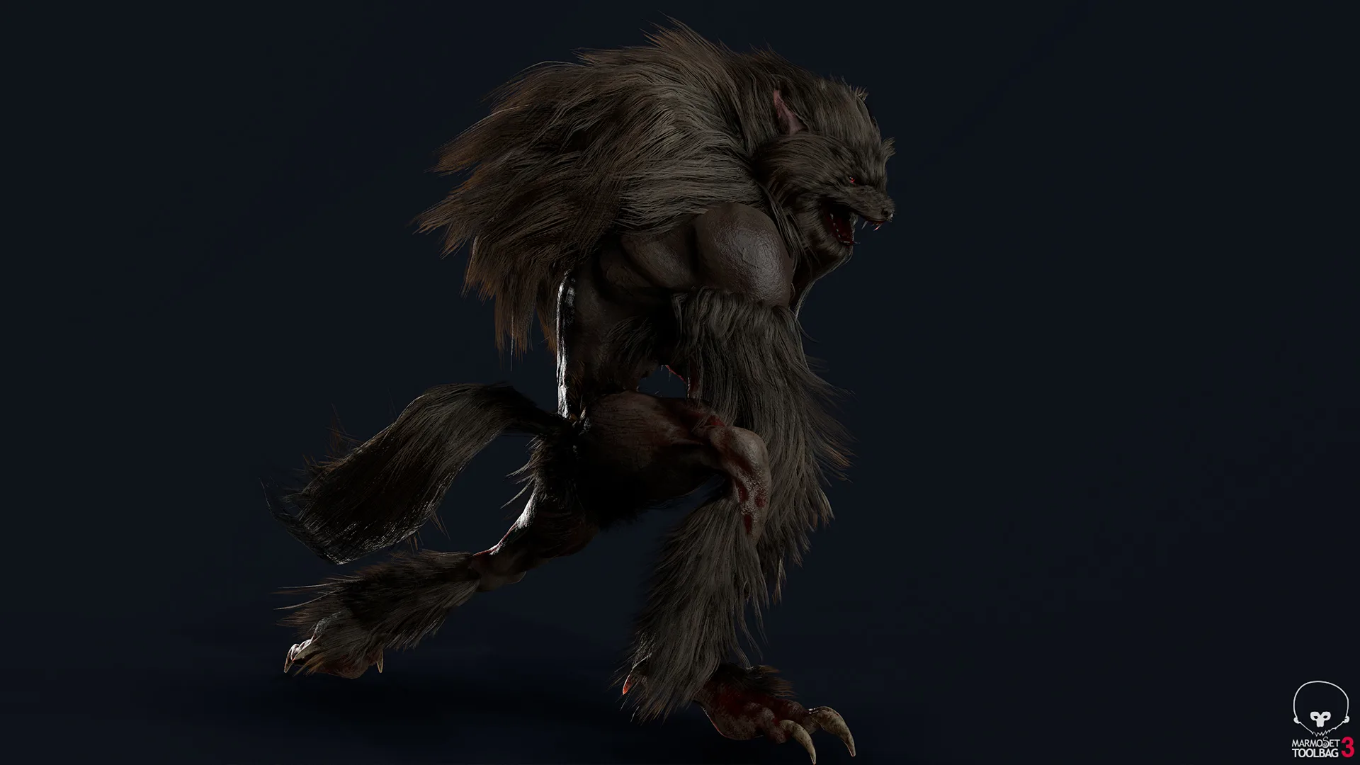 Wolfman - Game Ready Low-poly 3D model