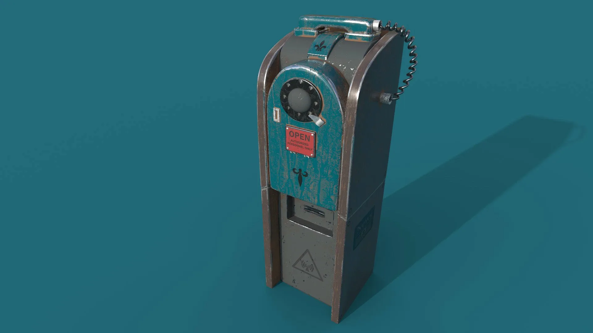 Phone Station old game ready street assets low poly and high poly