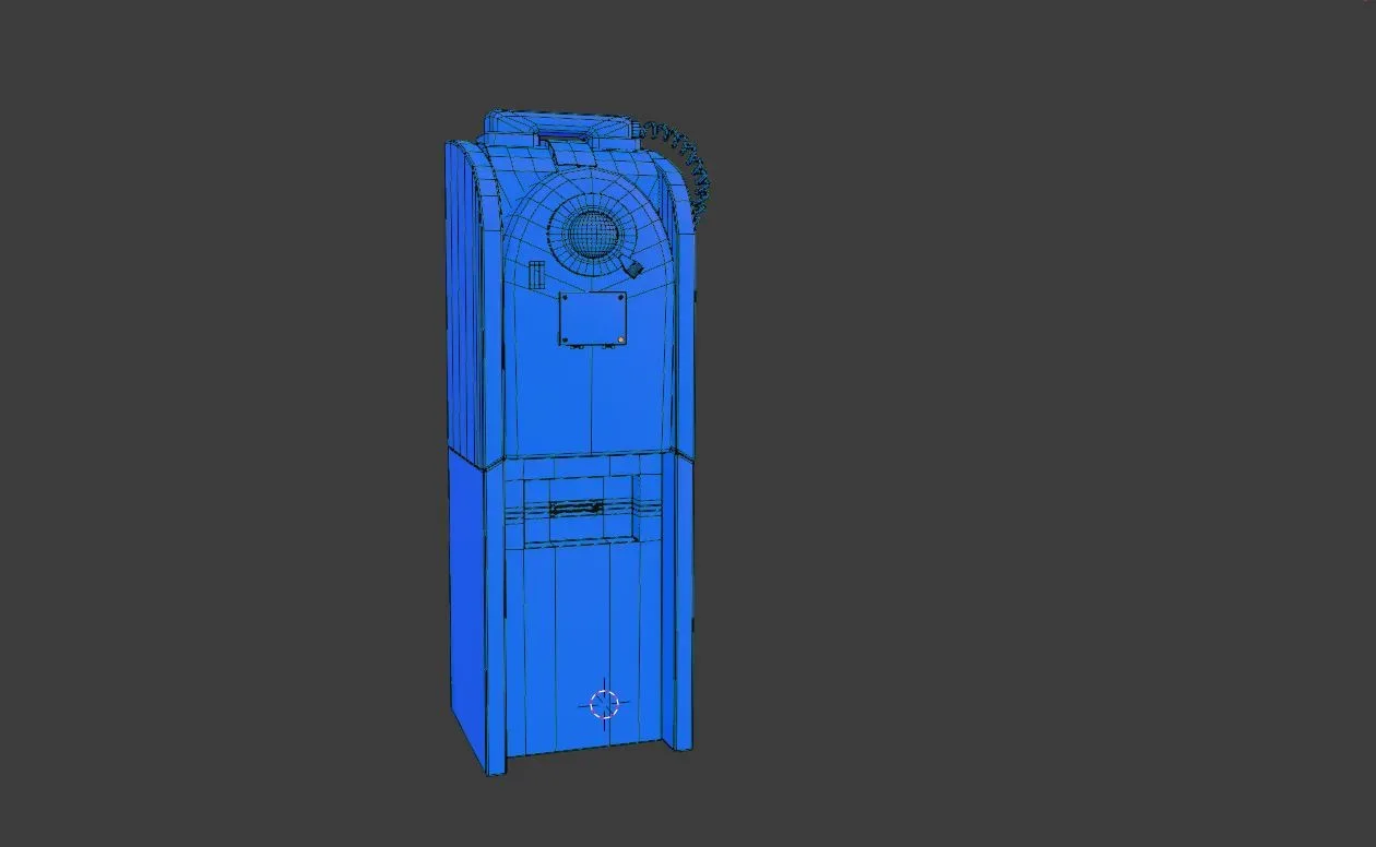 Phone Station old game ready street assets low poly and high poly