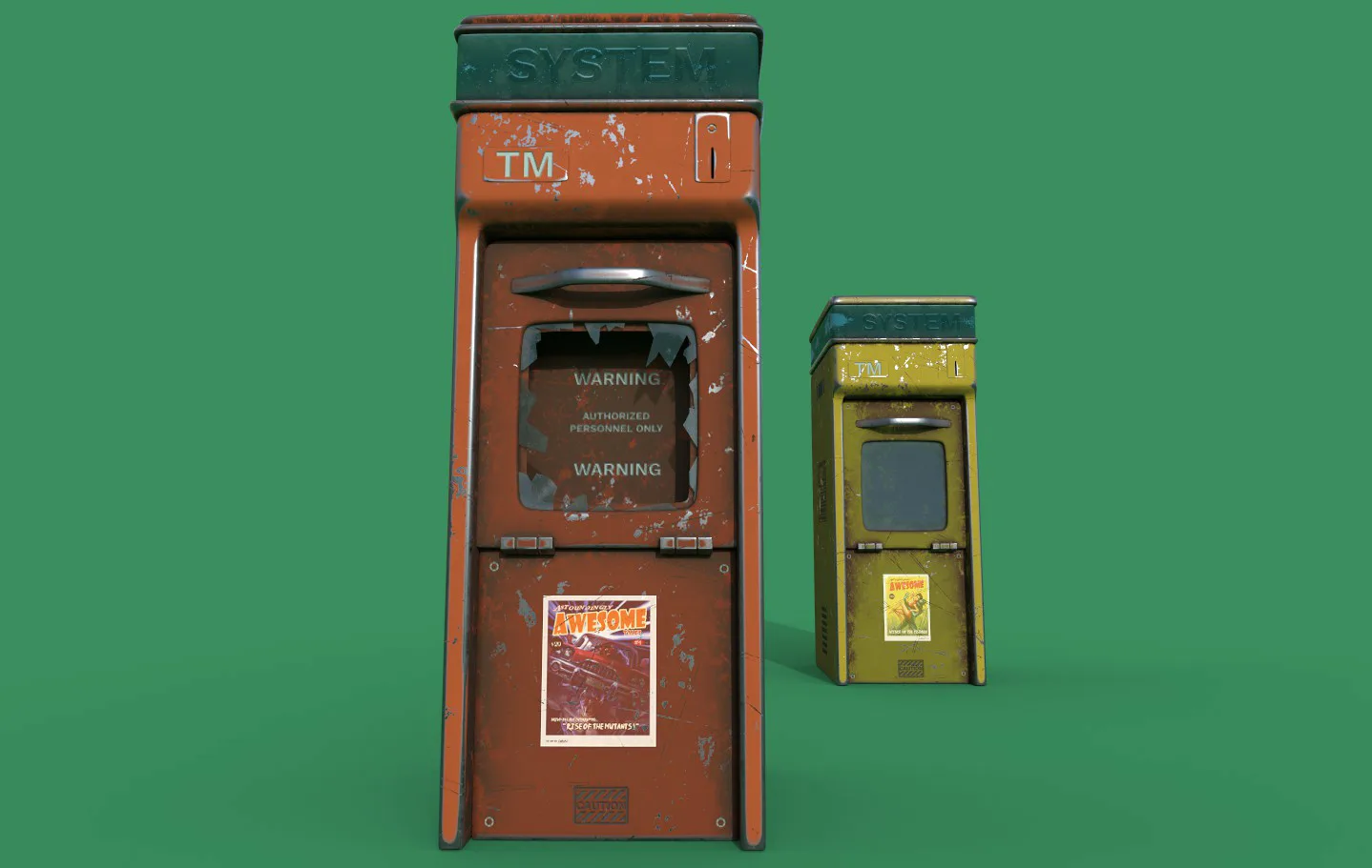 News stand series old game ready street assets low poly and high poly