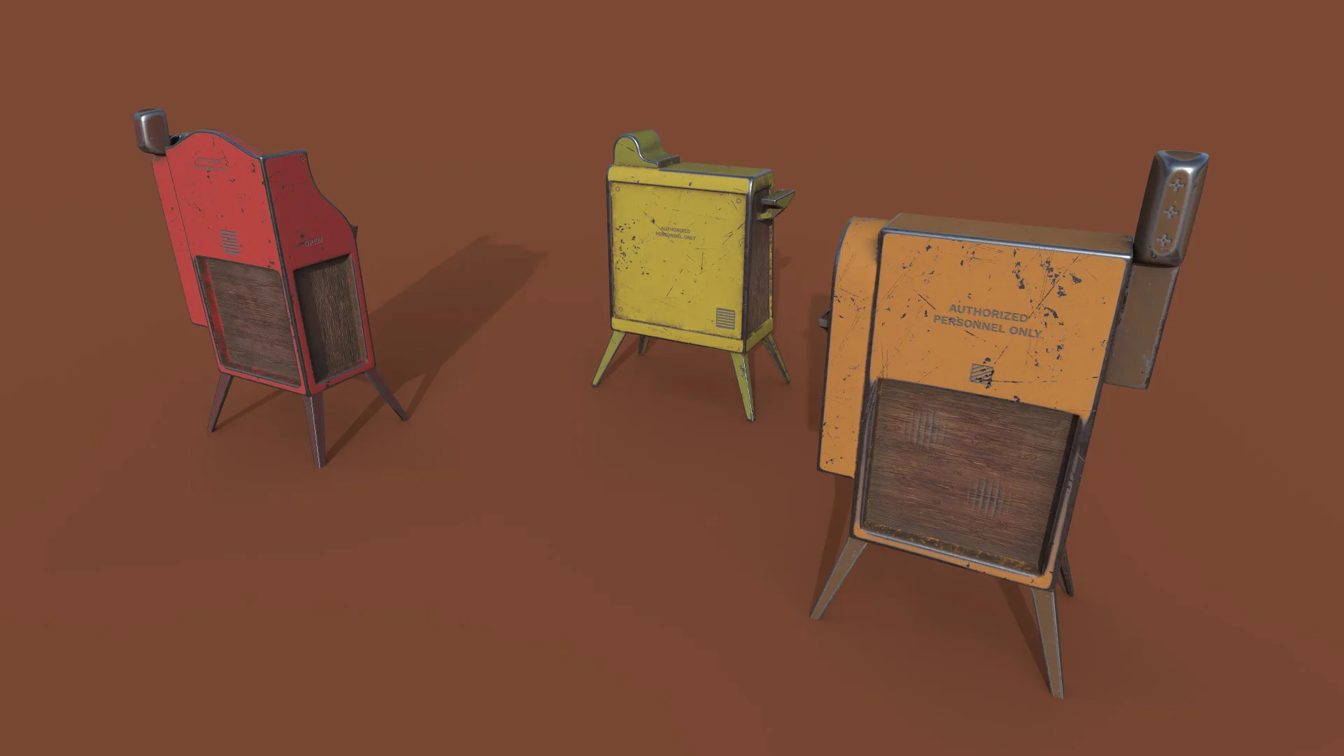 Street Cigarette Stand series old game ready street assets low poly and high poly