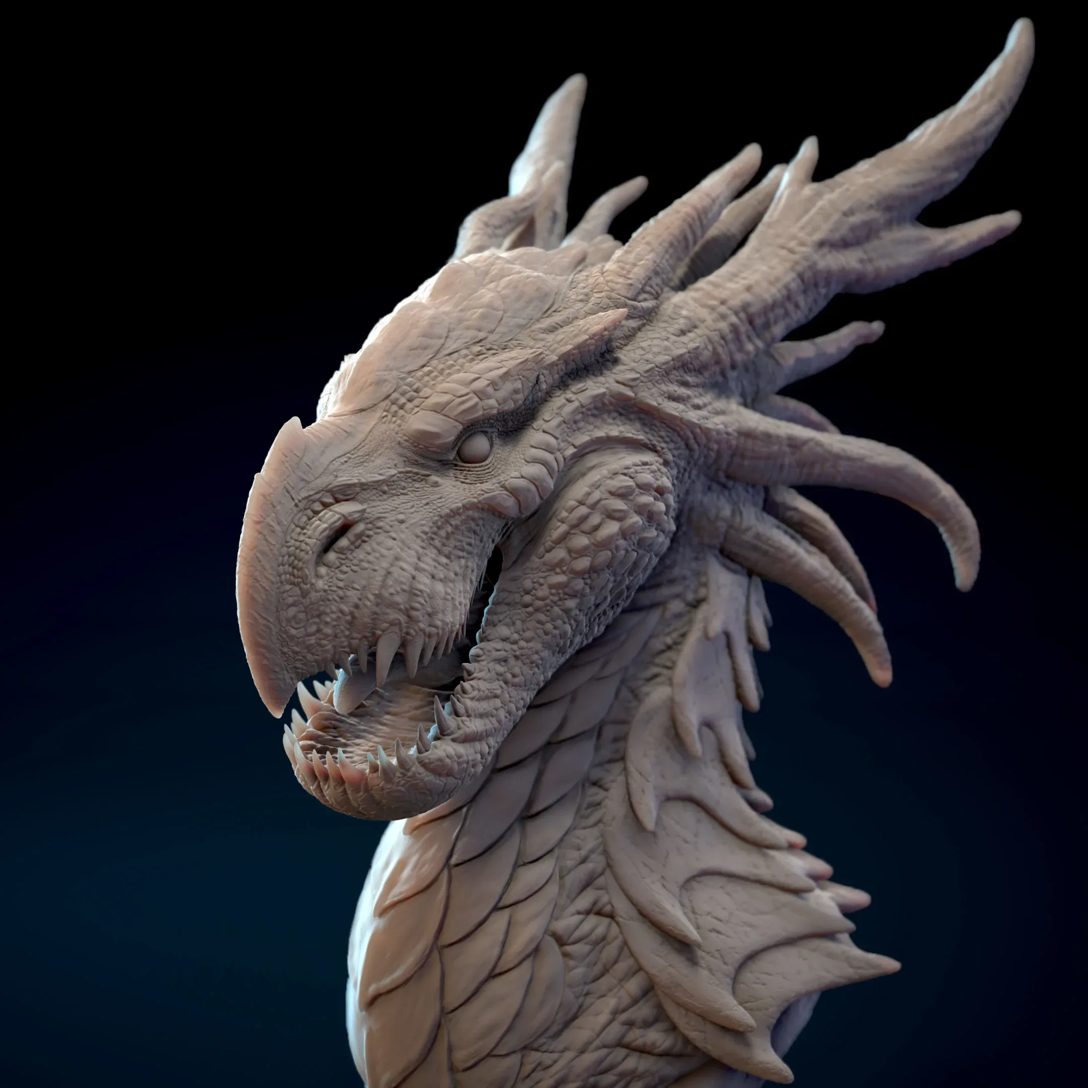 Dragon Bust 3D print model