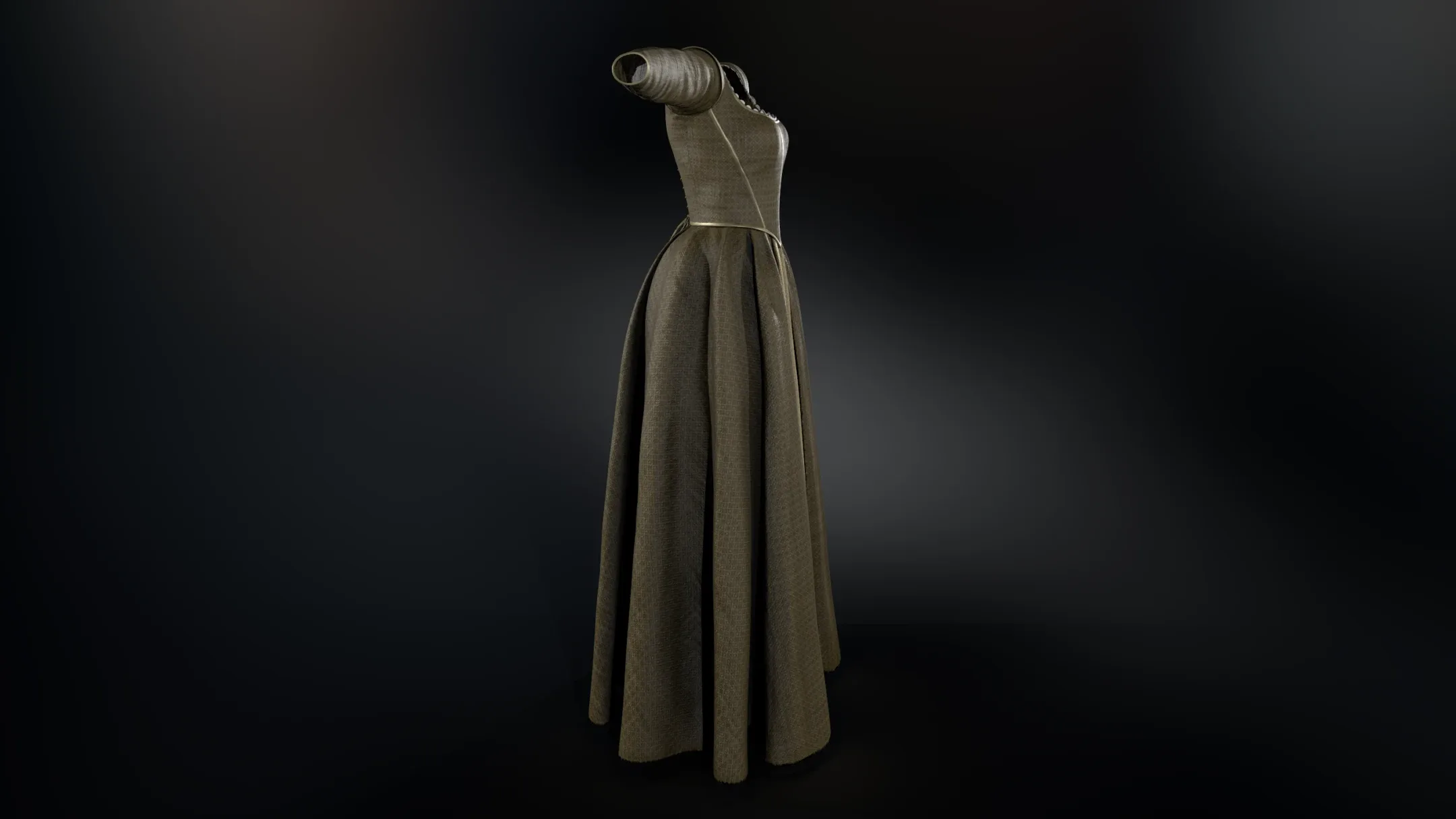 Medieval Dress Style 5 Brown