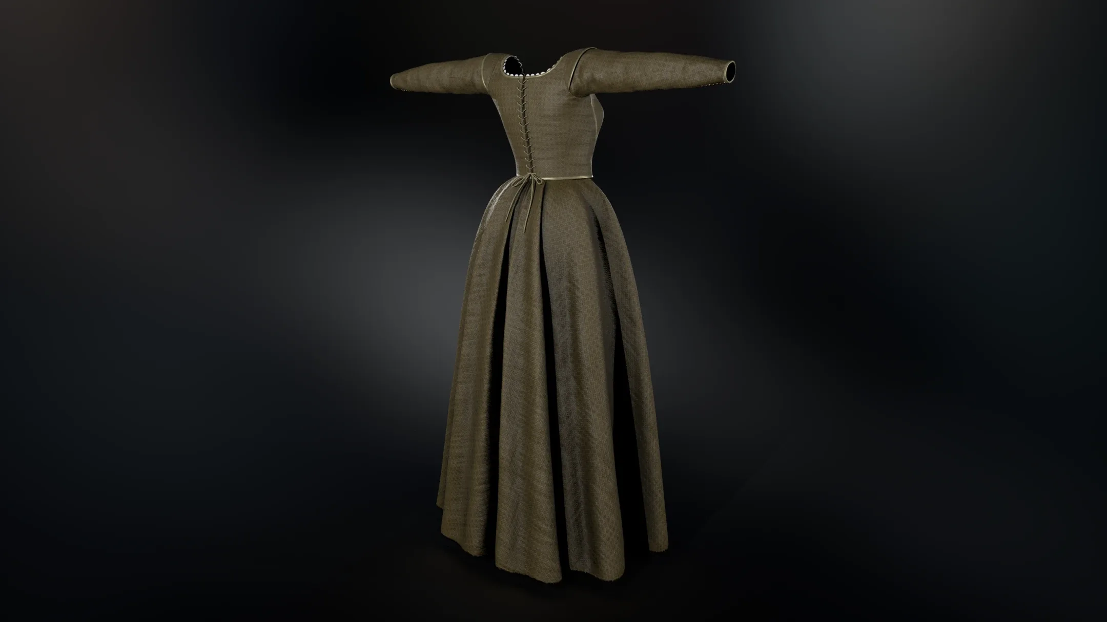 Medieval Dress Style 5 Brown