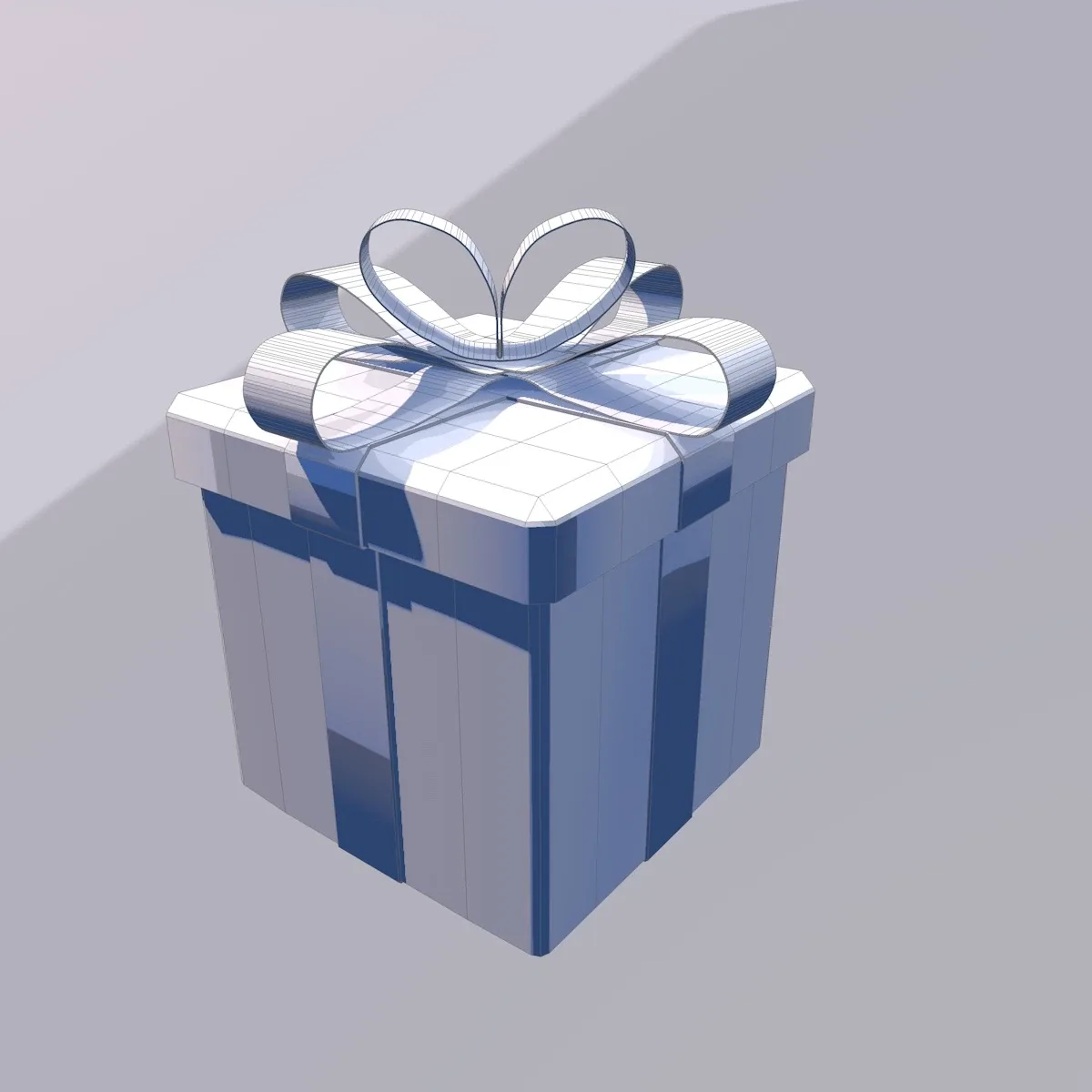 Gift Box Model Low-poly
