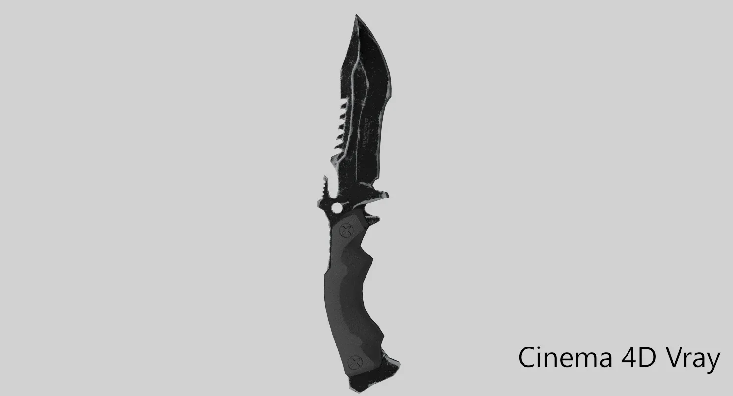 Huntsman Knife Low-poly - PBR