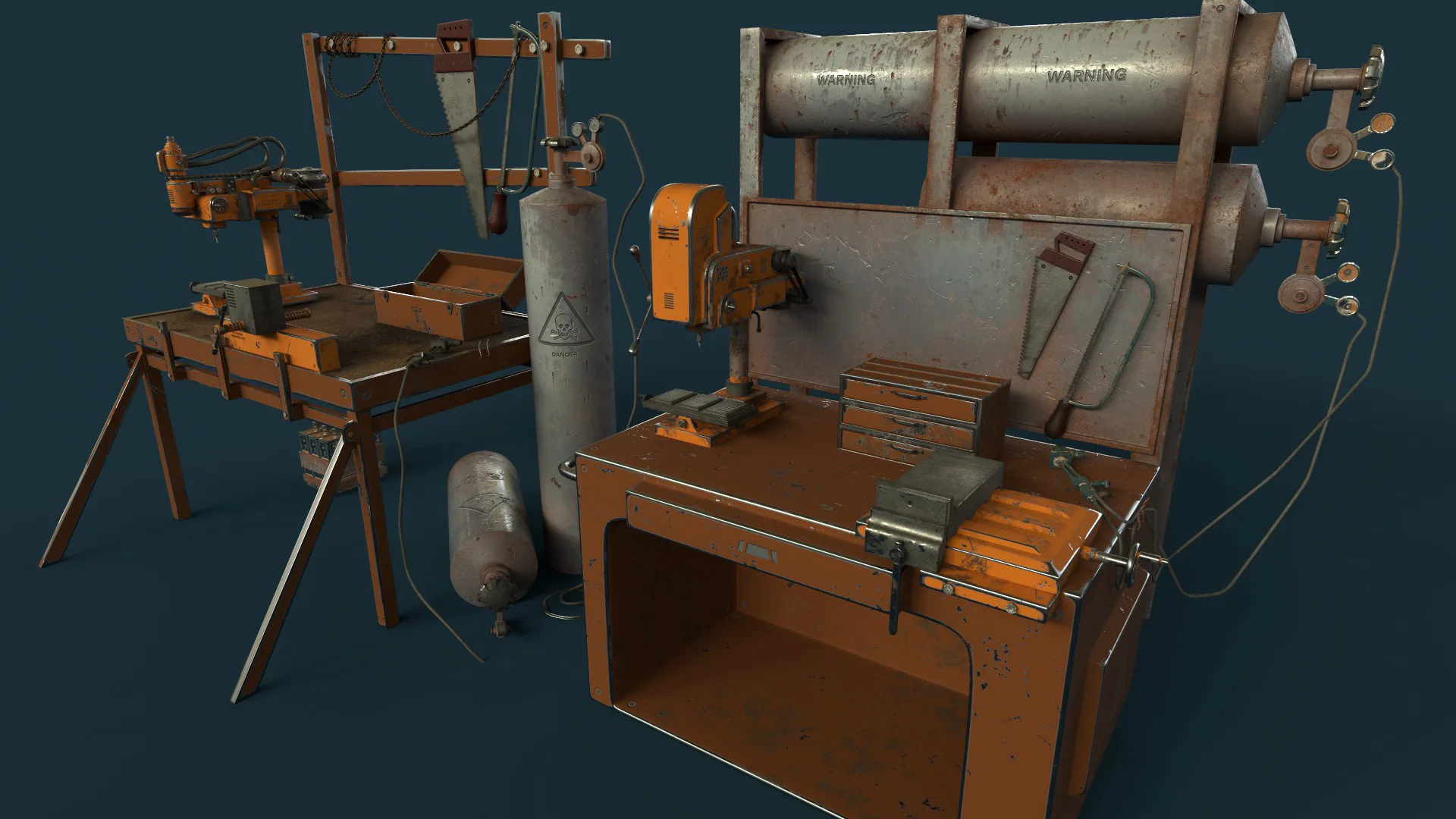 industrial work assets game ready low poly and high poly vol 2