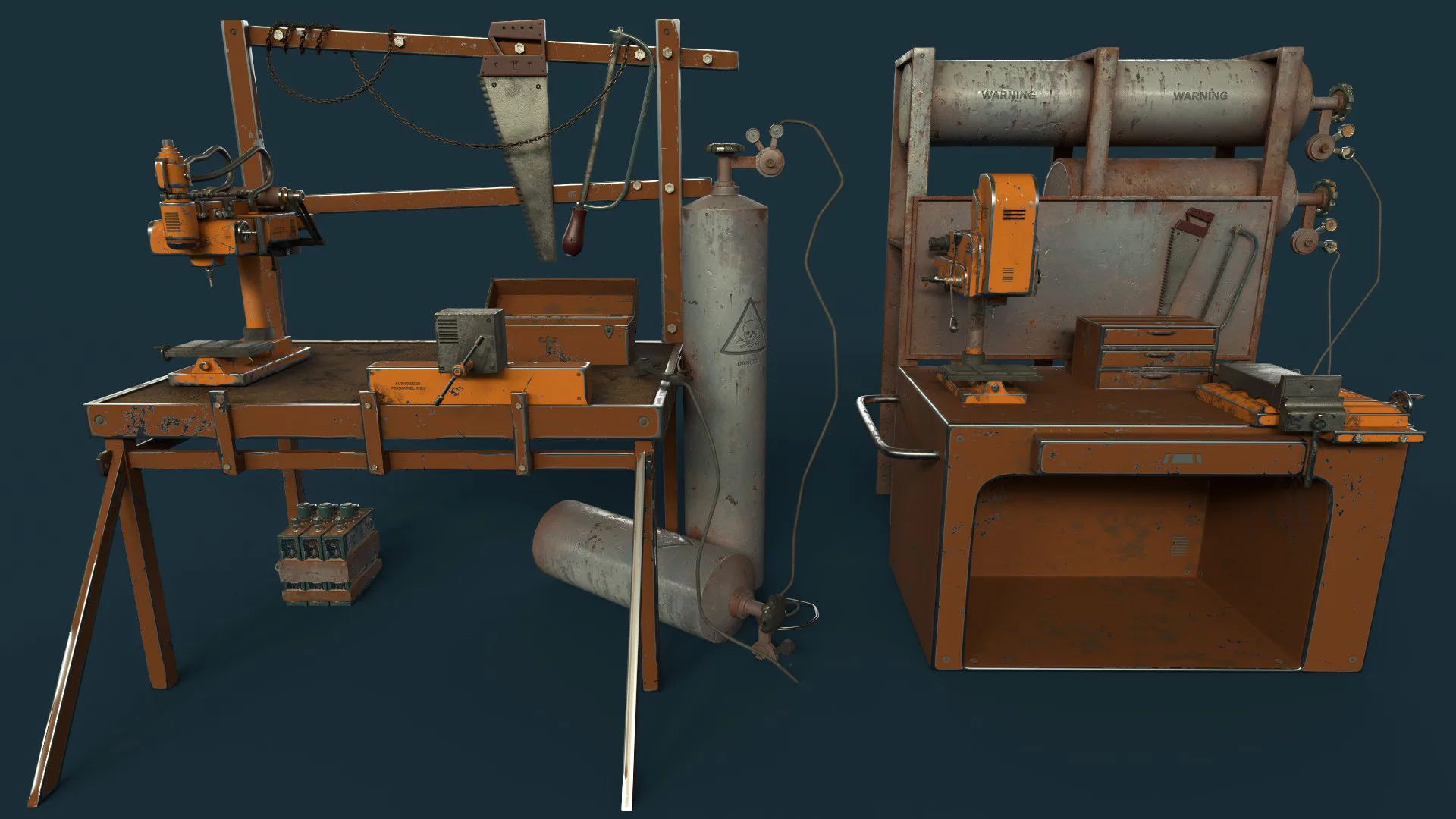 industrial work assets game ready low poly and high poly vol 2