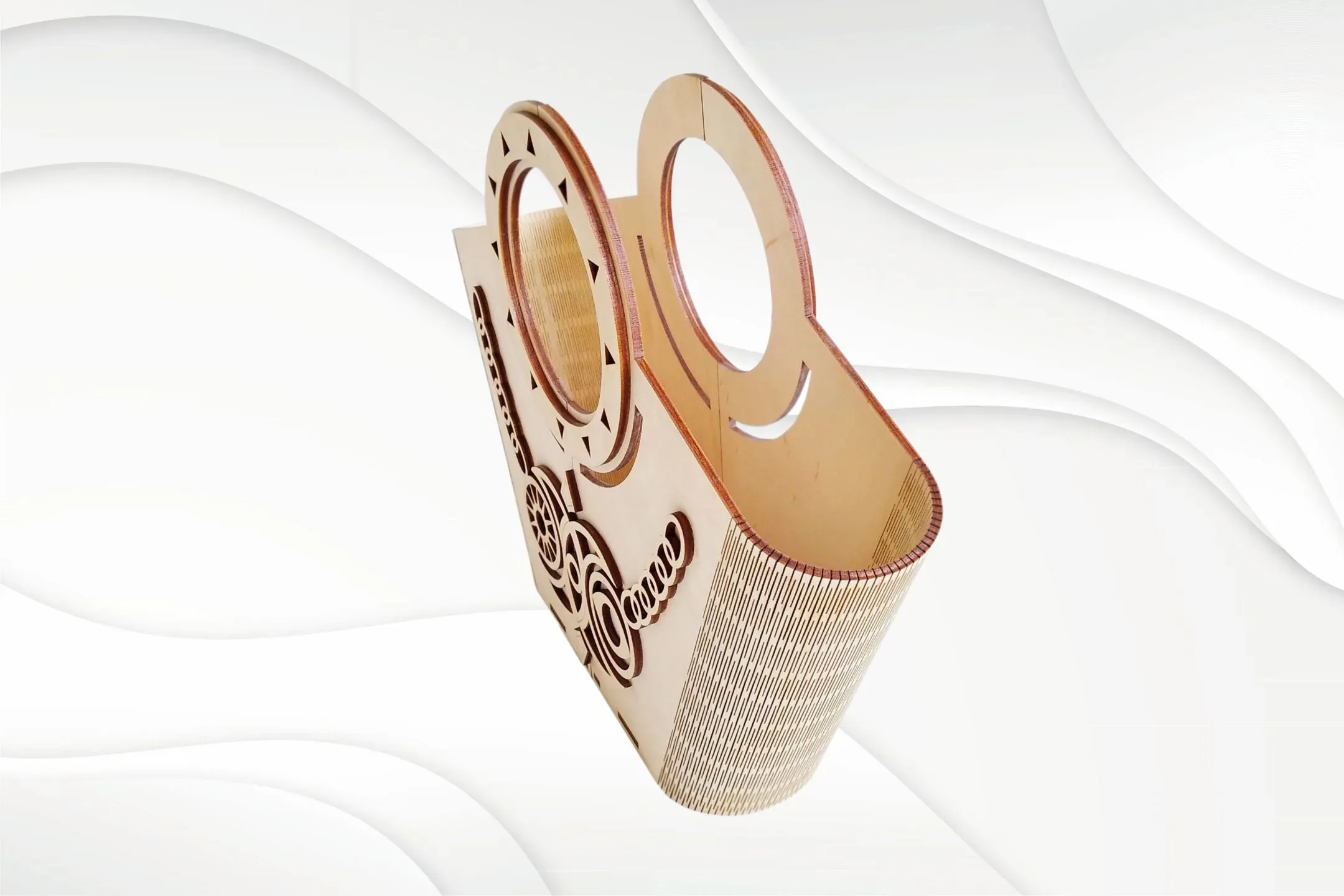 Gift decorative bag svg dxf files FlippedNormals