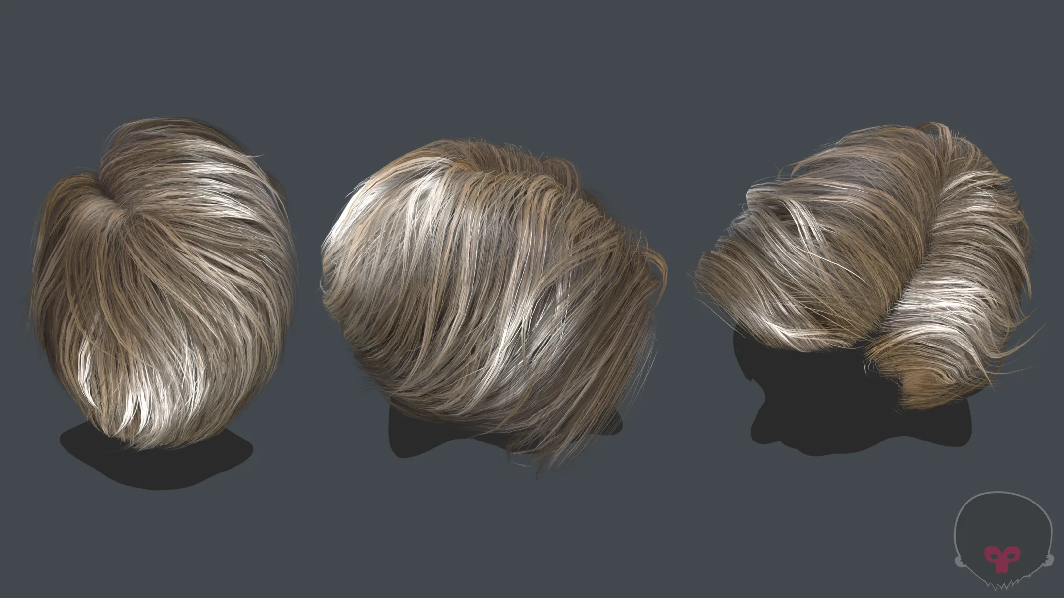 Man Hairstyle with Marmoset Preview