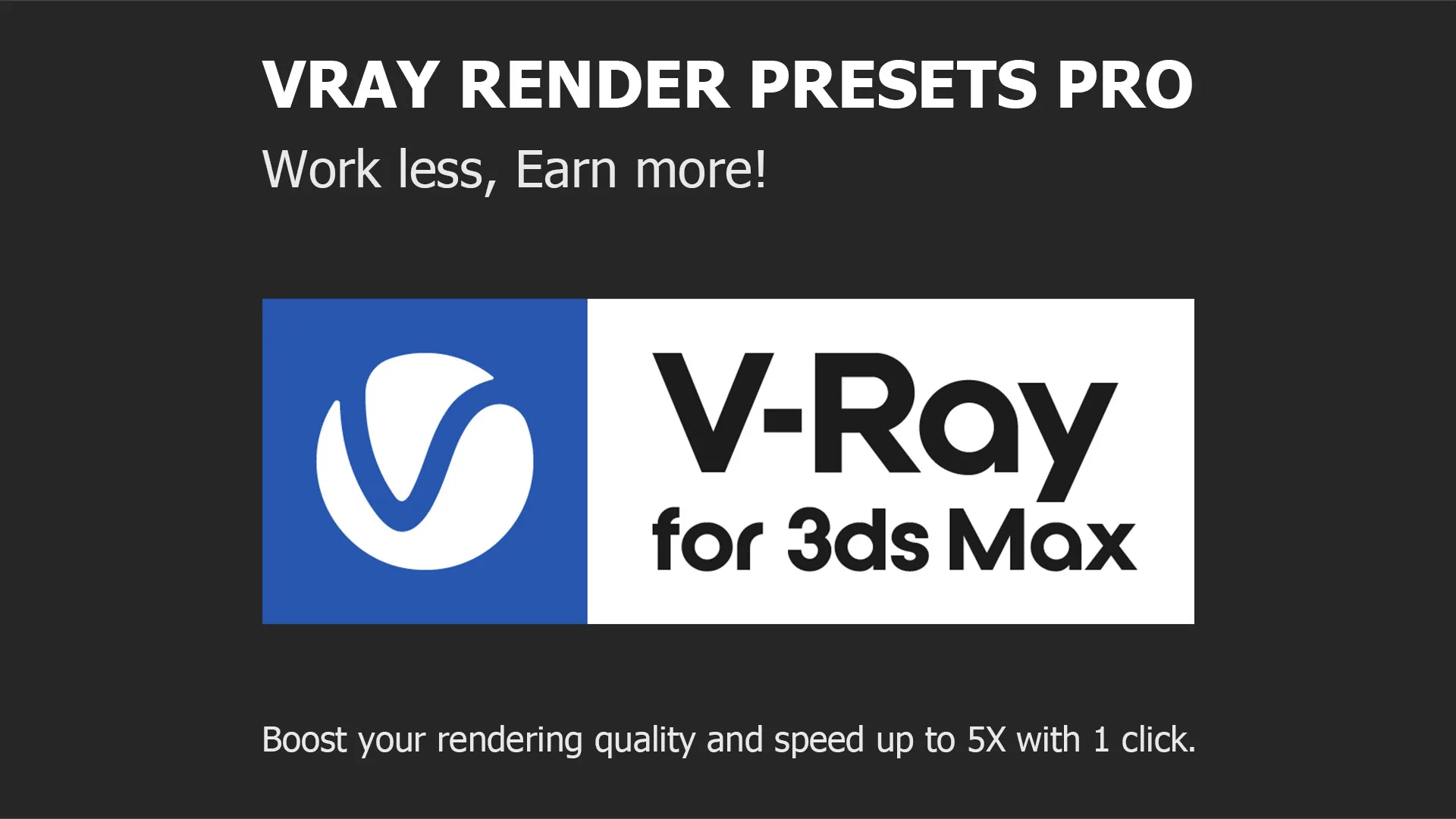 VRay Render Presets Pro