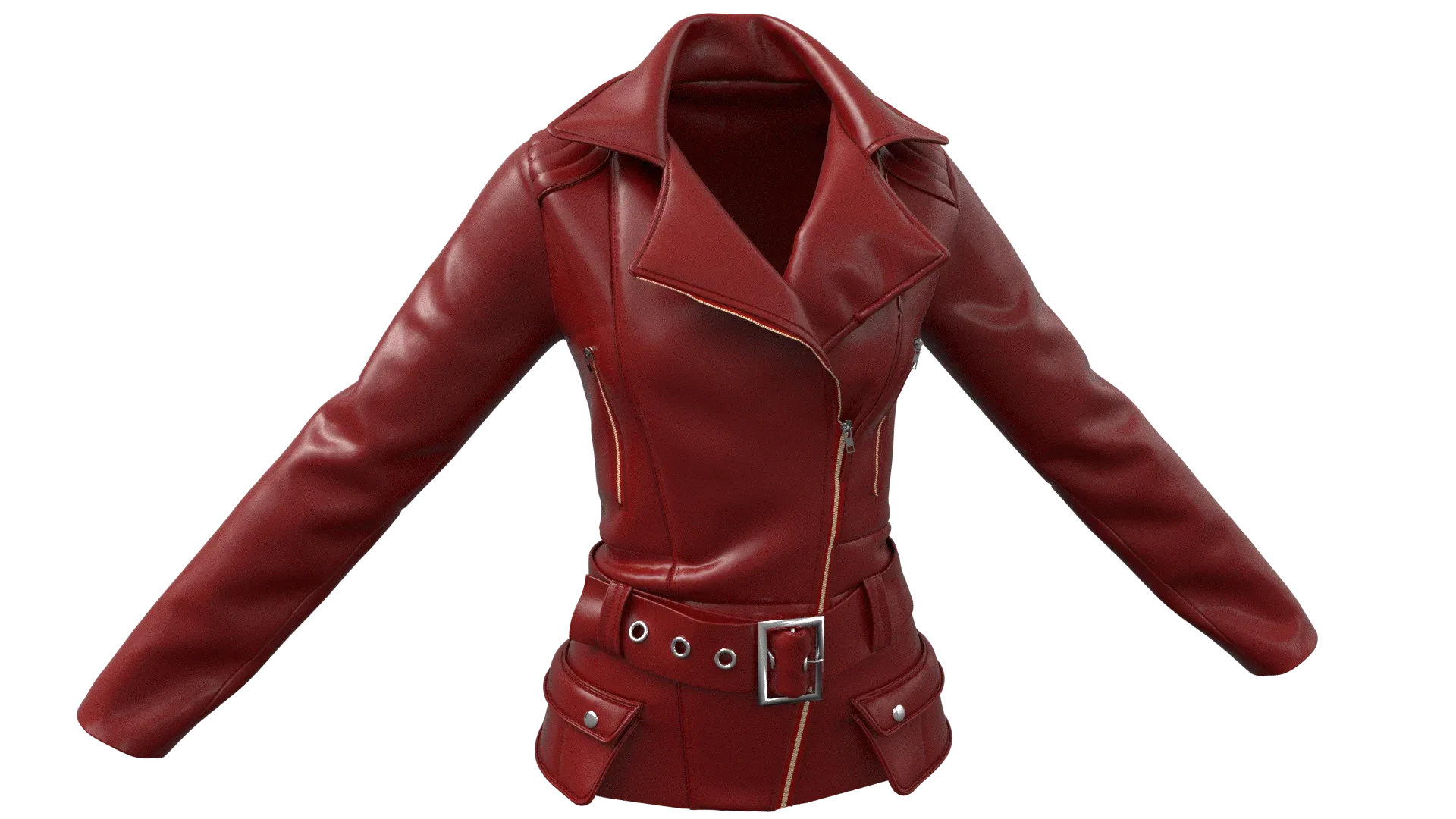 Ladies Biker Jacket in Marvelous Designer