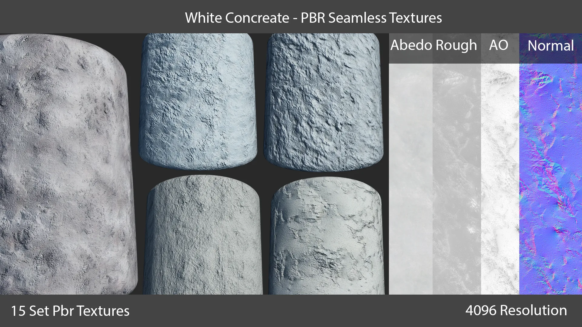 White Concrete - Pbr Seamless Textures