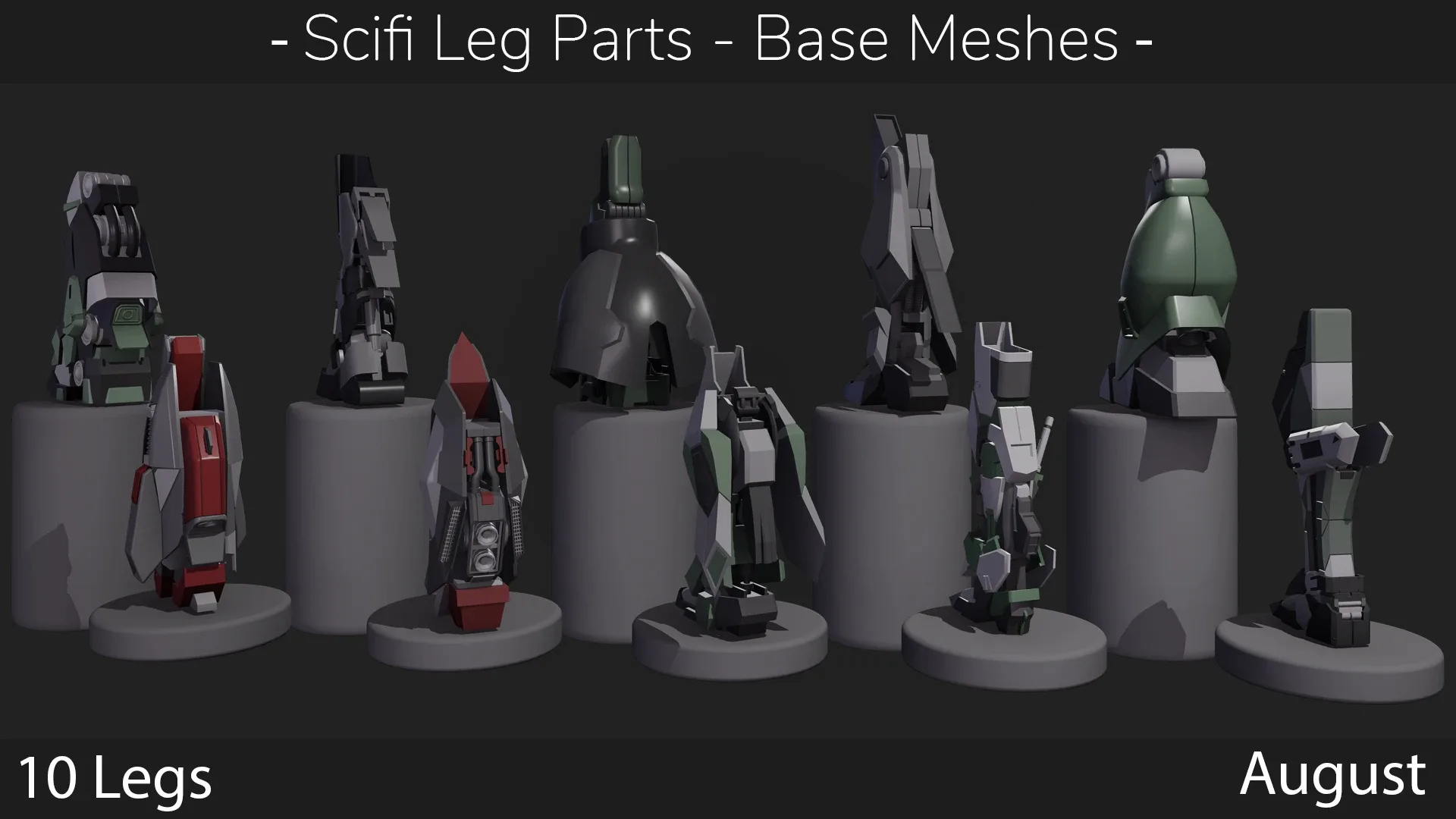 Scifi Leg Parts - Base Meshes