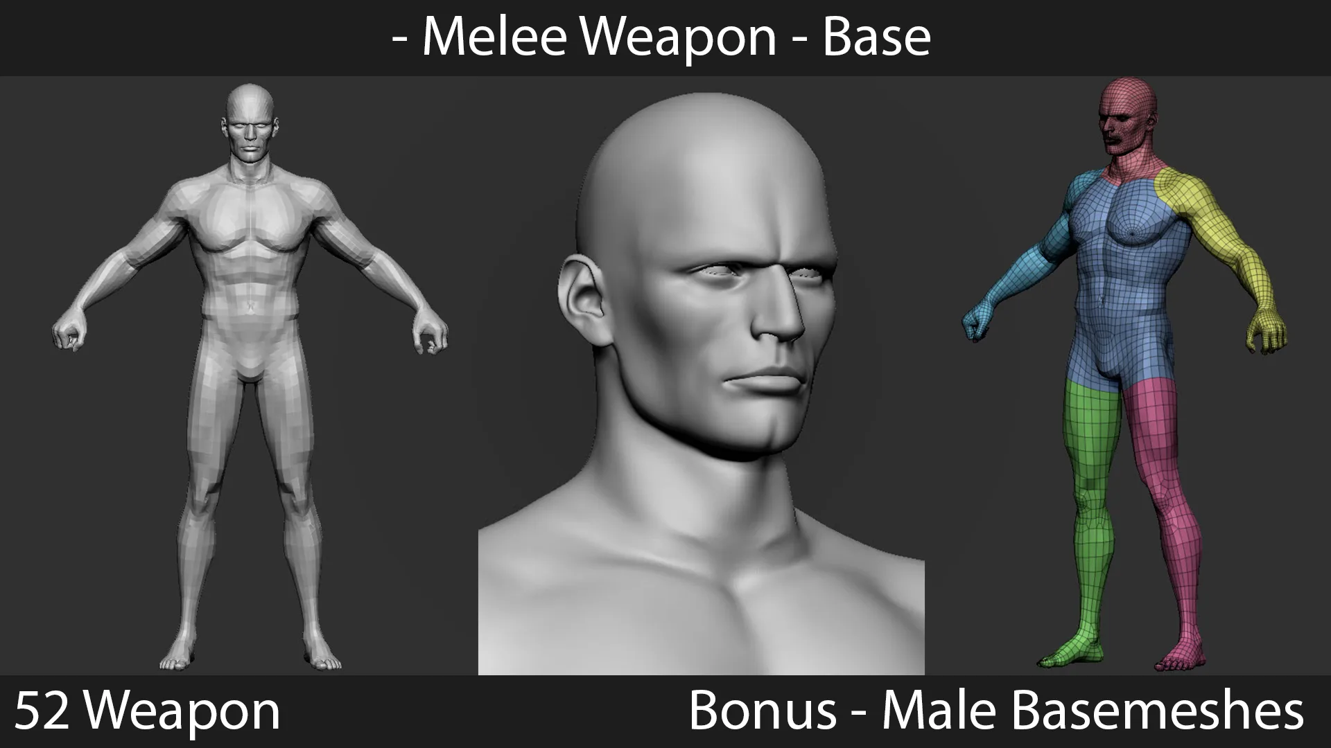 Melee Weapons - Base Meshes