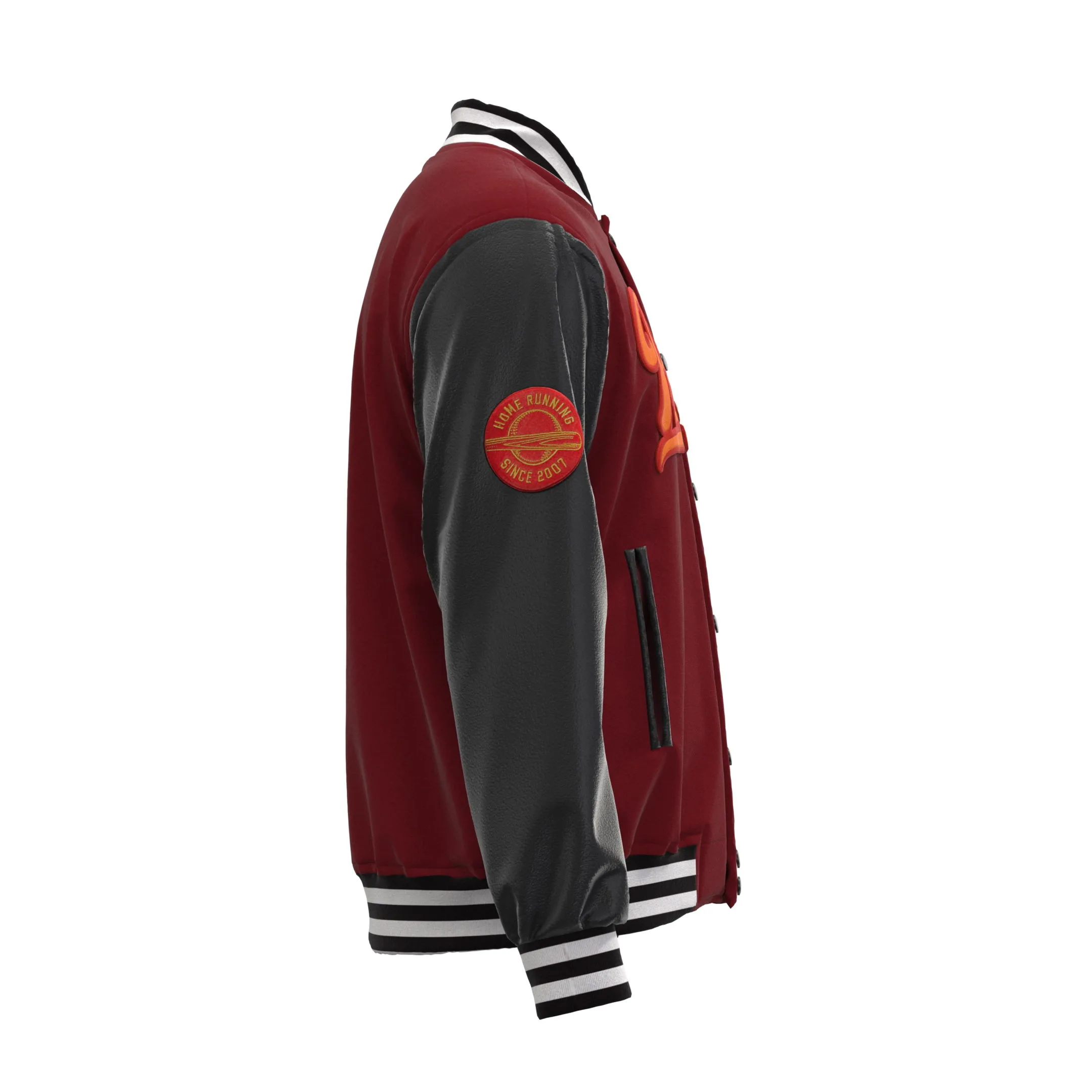 X-College Varsity Jacket , marvelous designer,clo3d